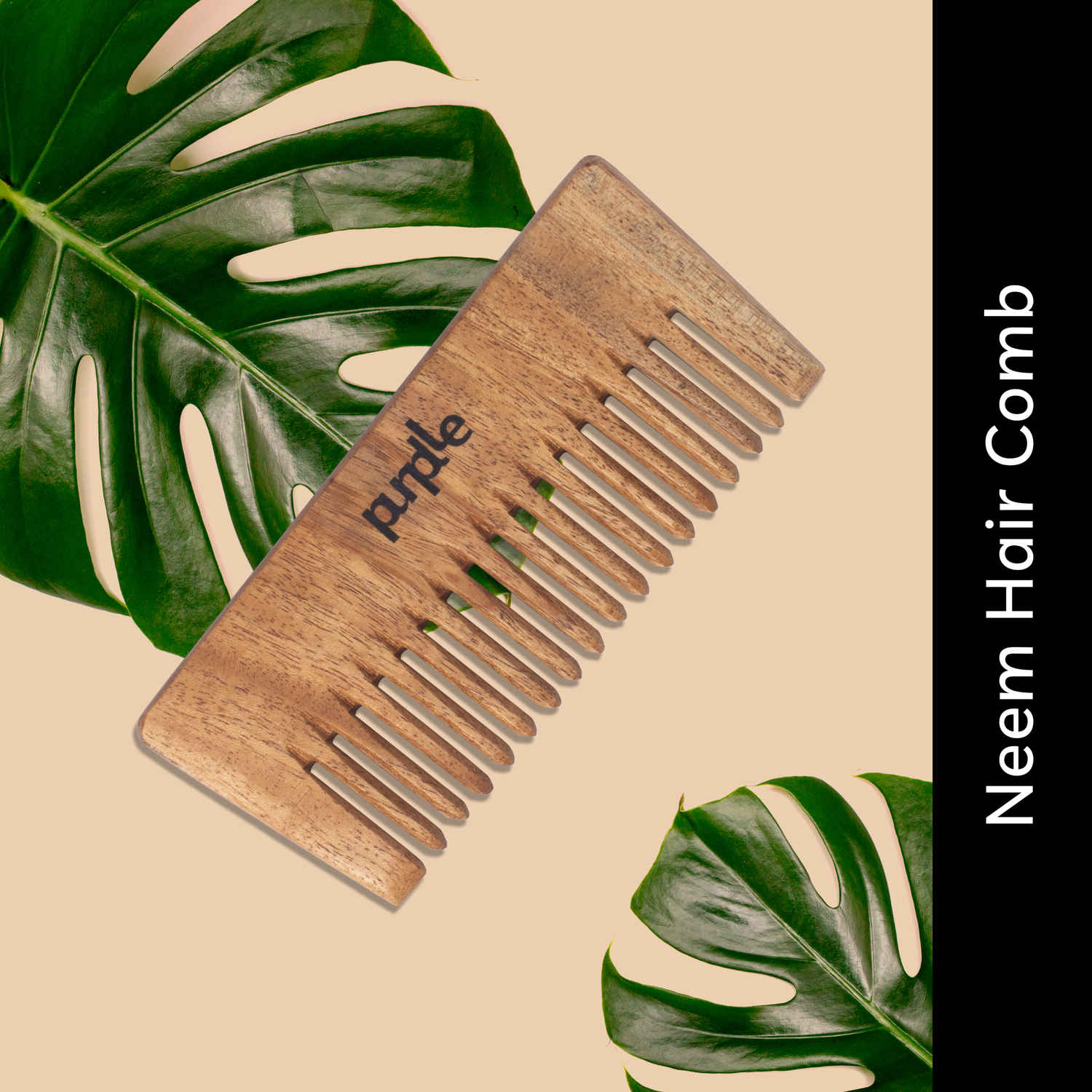 Buy Purplle Natural Tress - Free Wooden Comb - Small | Organic Neem Wood - Purplle