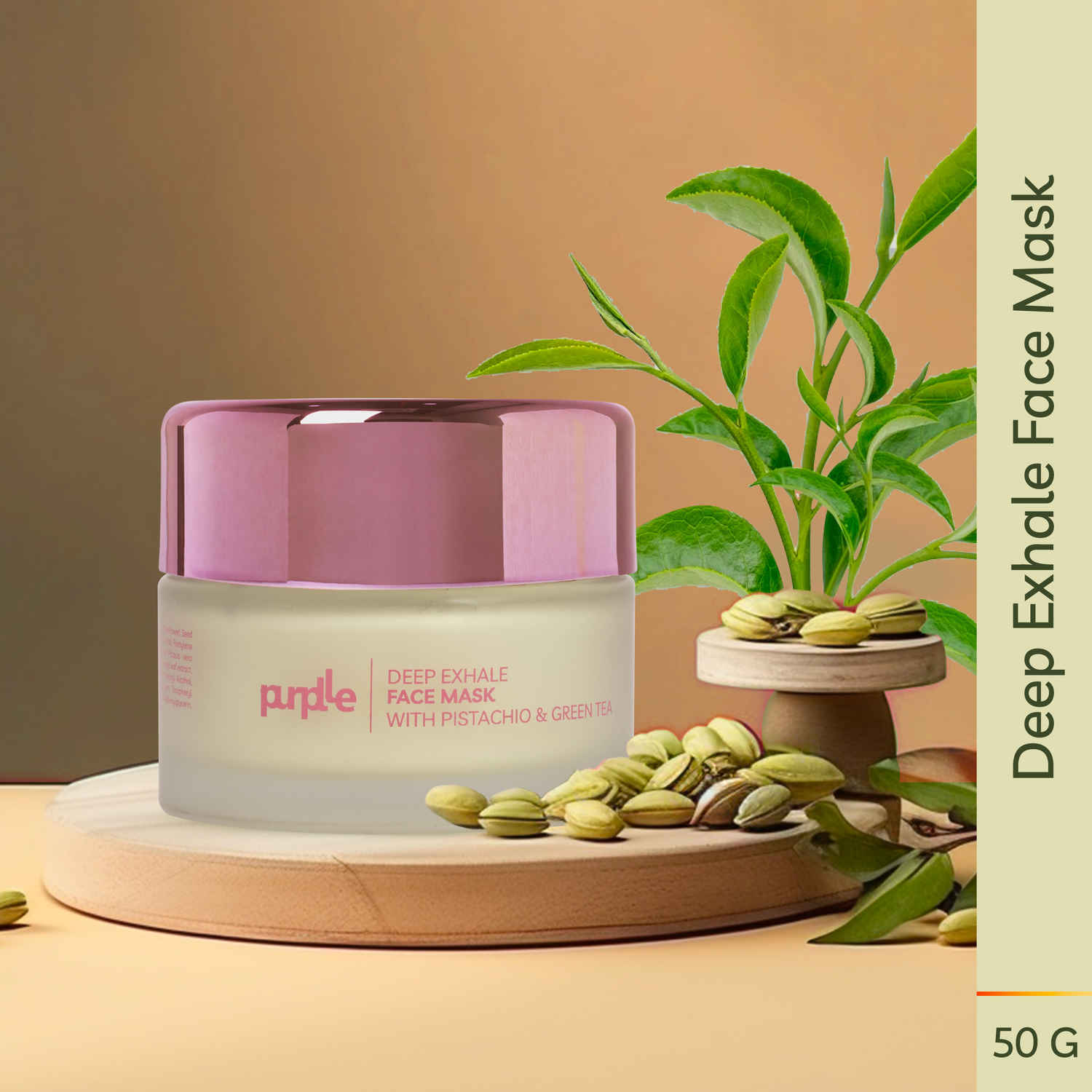 Buy Purplle Deep Exhale Face Mask with Pistachio & Green Tea (50 gm) - Purplle