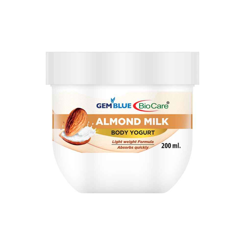 Buy Gemblue Biocare Almond Milk Body yogurt, (200 ml) - Purplle