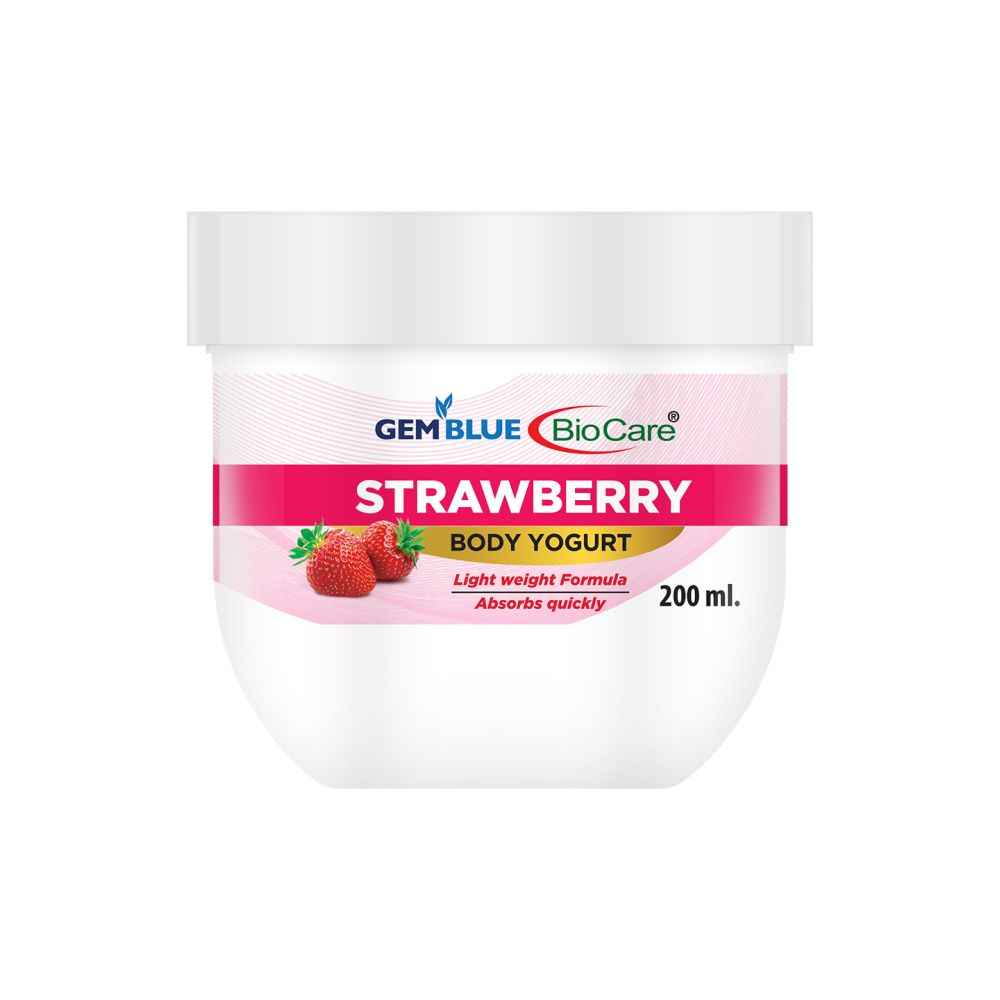 Buy Gemblue Biocare Strawberry Body yogurt, (200 ml) - Purplle