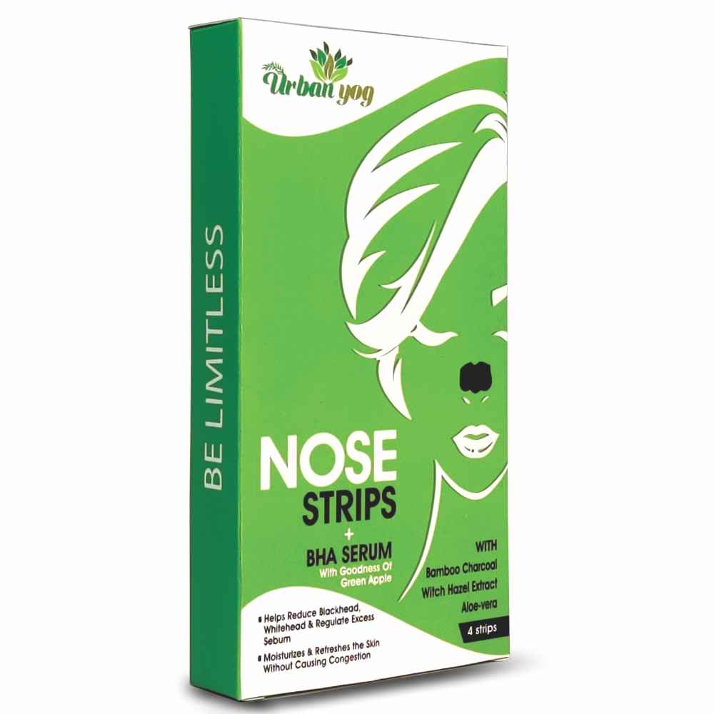Buy UrbanYog Nose Strips Black / Whitehead Remover + BHA Serum To Treat Pores - Purplle