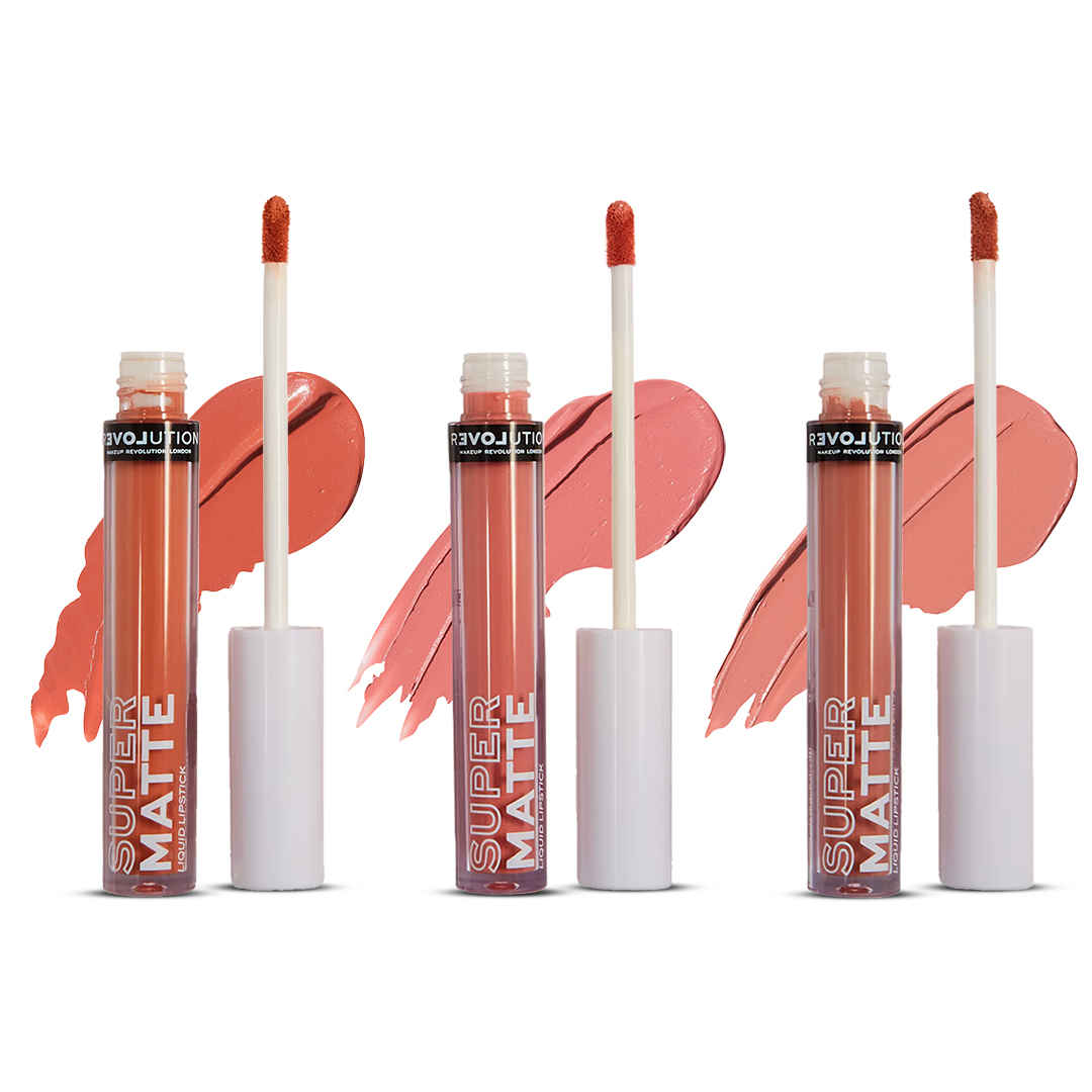 Buy Revolution Relove Supermatte Liquid Lip Set Blush - Purplle