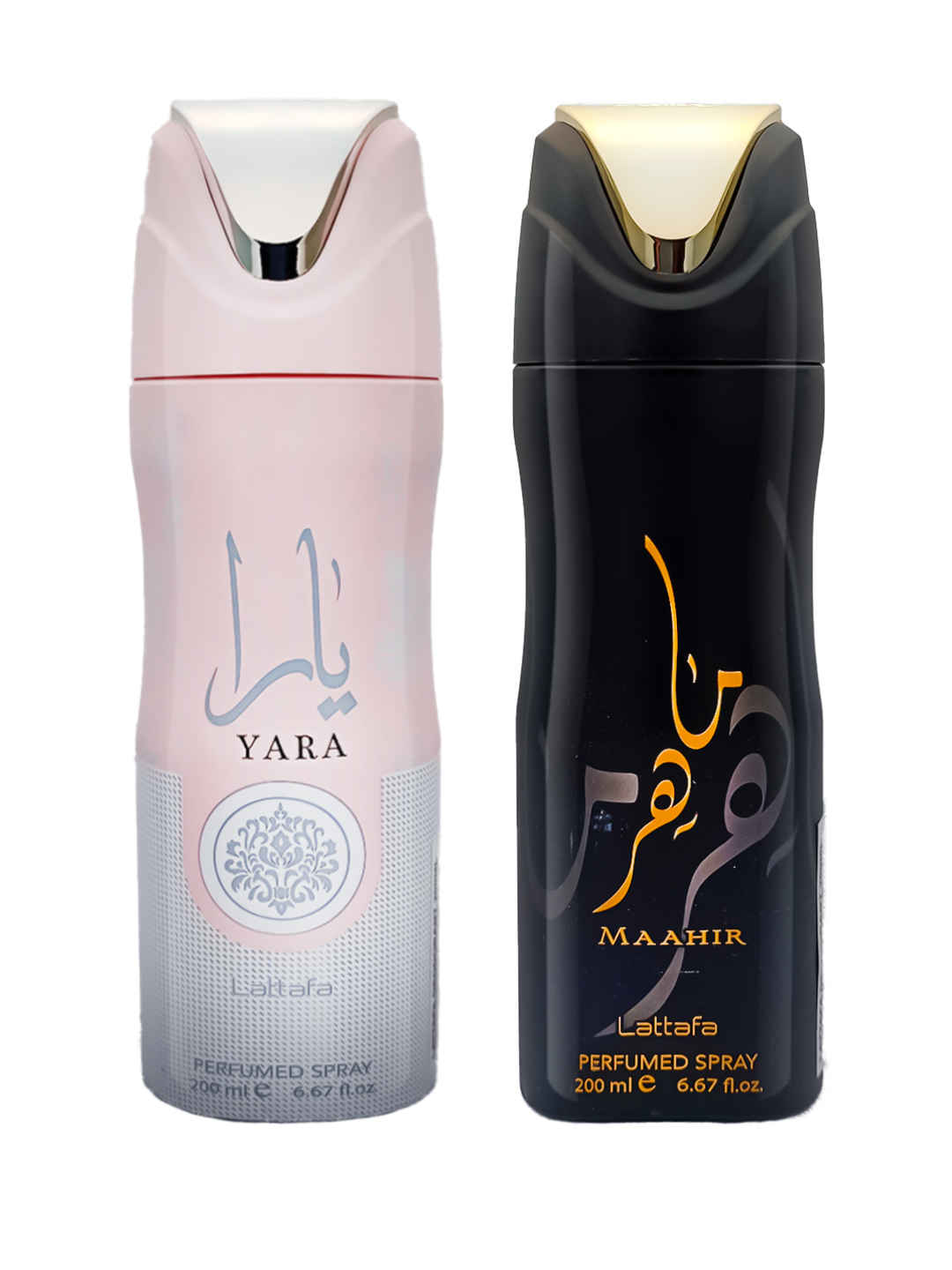 Buy Lattafa Yara & Maahir Deodorant Perfumed Body Spray 200ml,each (Pack of 2) - Purplle