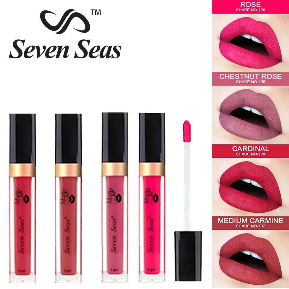 Buy Seven Seas Matte Me Liquid Lipstick Combo Pack Of 4 - Purplle