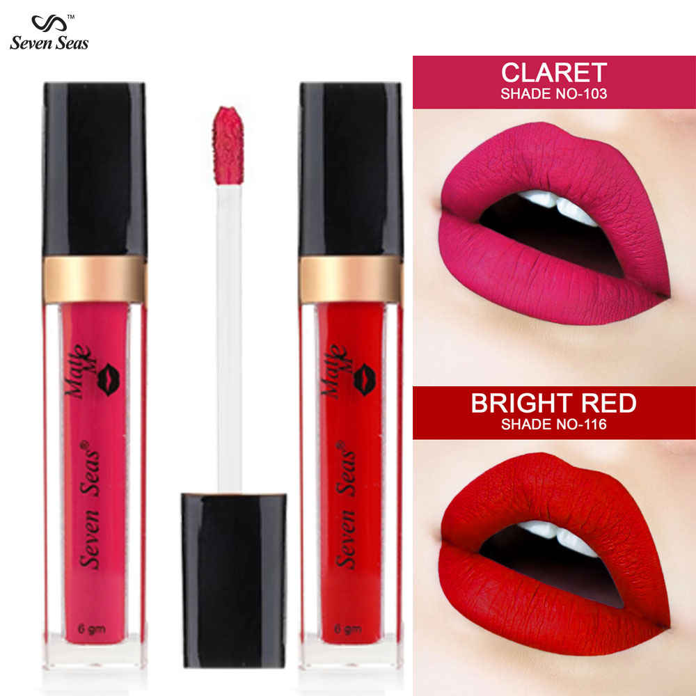 Buy Seven Seas Matte Me Liquid Lipstick Combo Pack Of 2 - Purplle