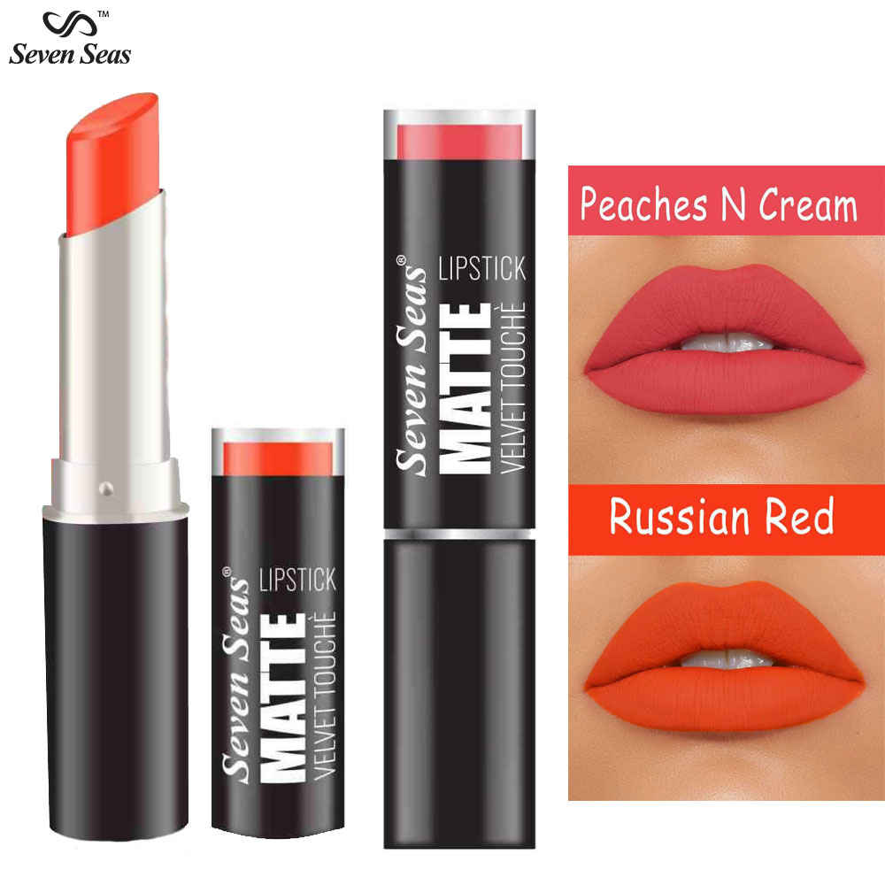 Buy Seven Seas Matte Velvet Touch Lipstick Combo Pack Of 2 - Purplle