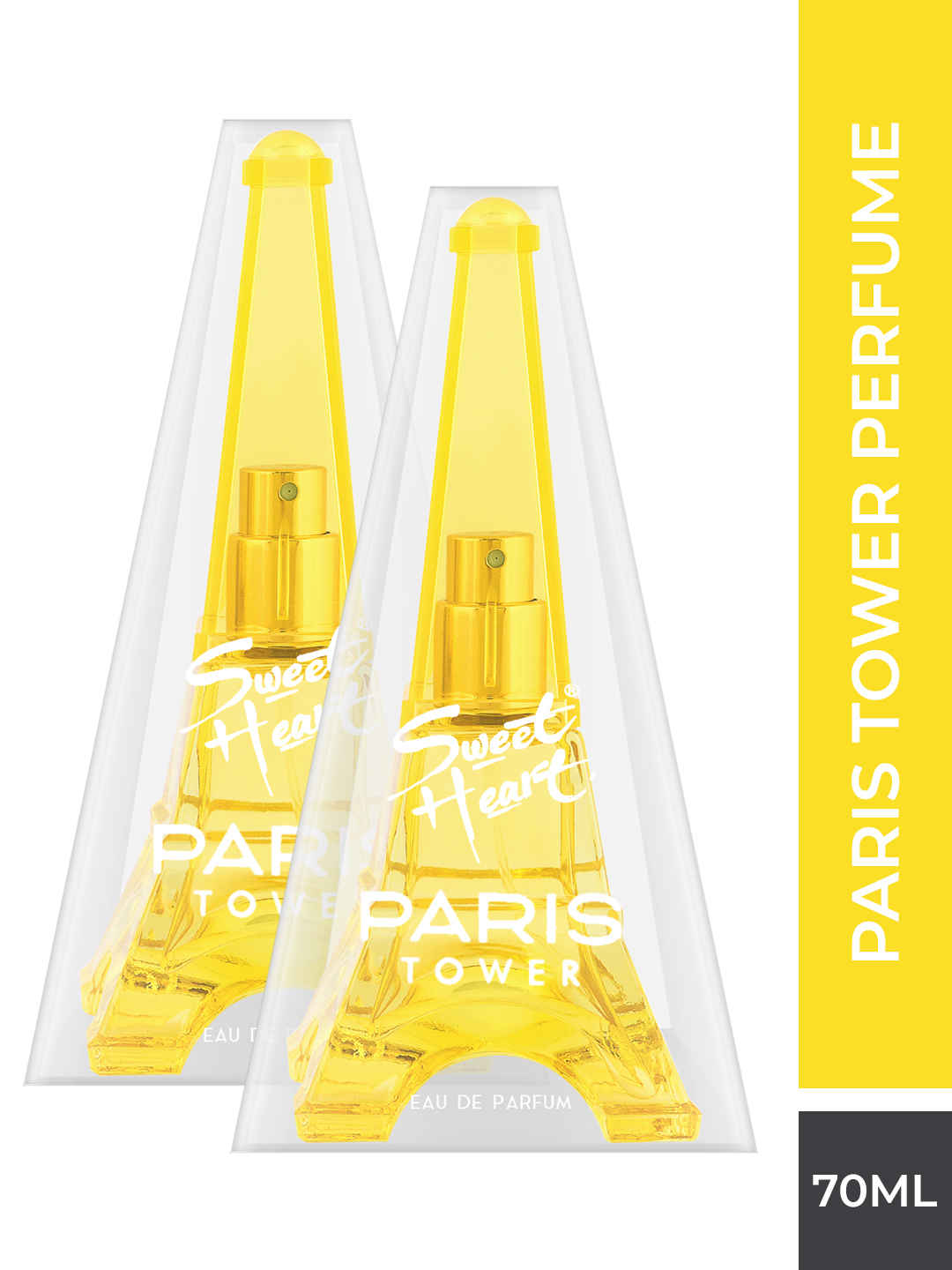 Buy Sweetheart Yellow Paris Tower Eau De Parfum, 70ml Each (Pack Of 2) - Purplle