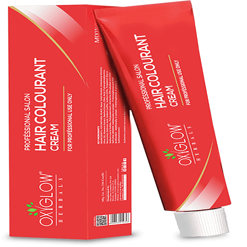 Buy OxyGlow Herbals Hair Colourant Cream-Black,90 gm,Natural Color,Soft Hair - Purplle
