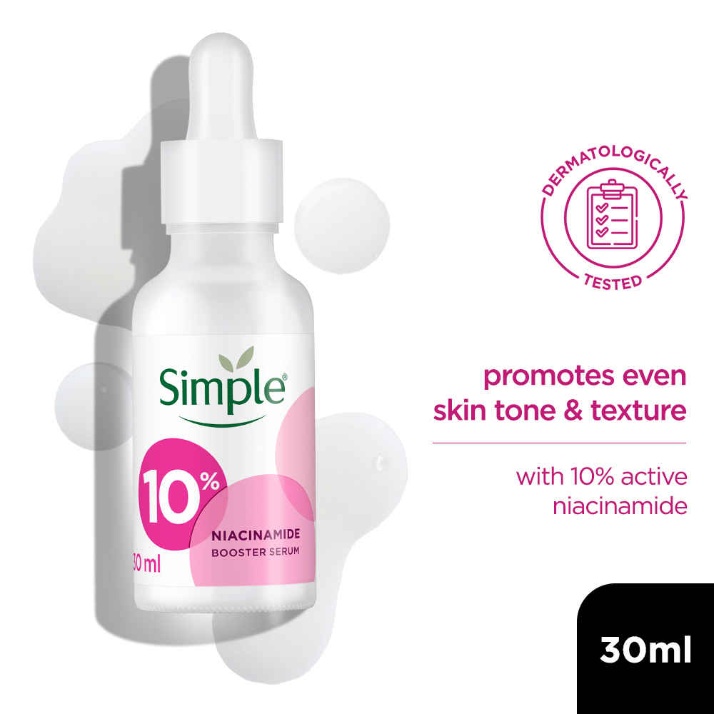 Buy Simple Booster Serum - 10% Niacinamide For Even Skin Tone, 30 ml - Purplle