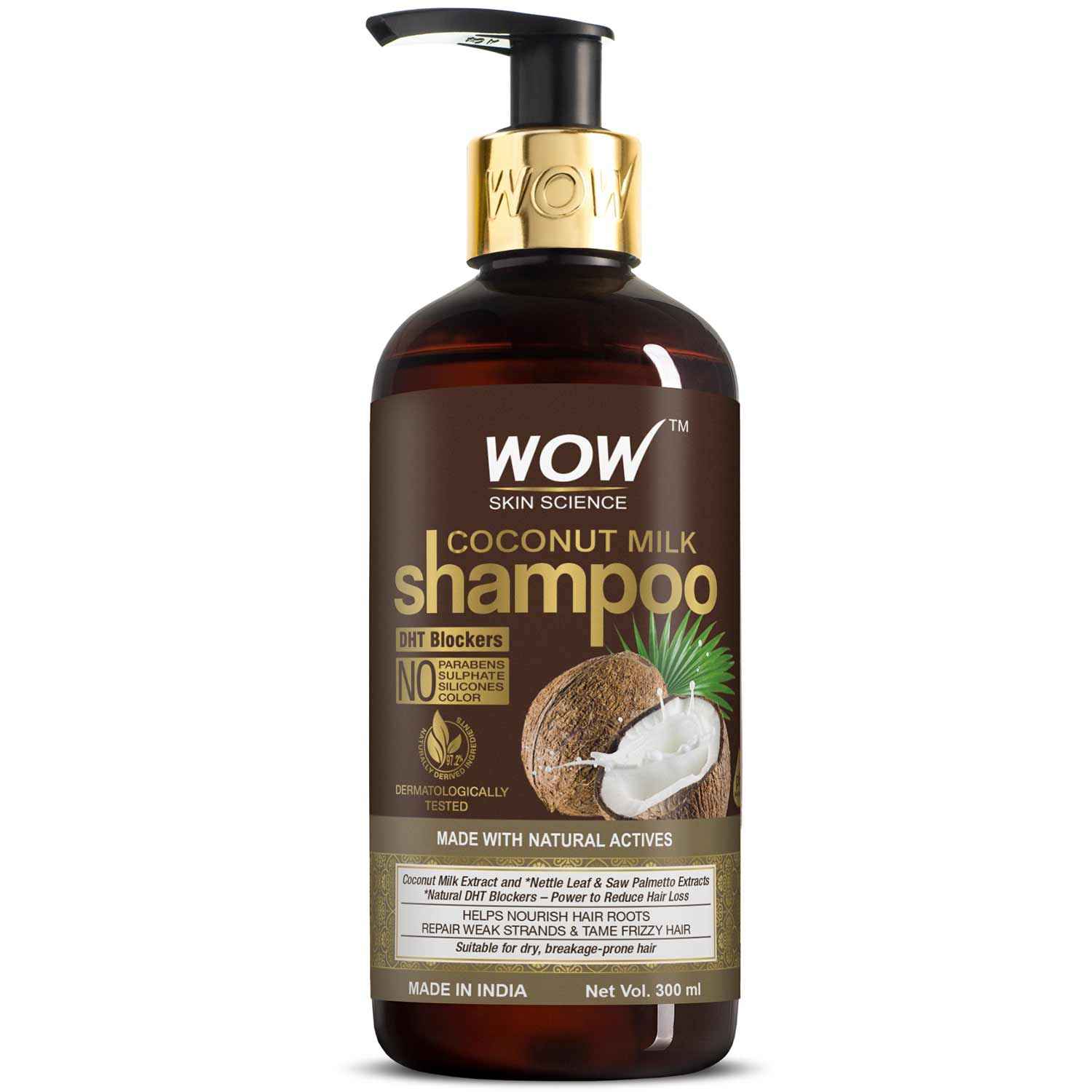 Buy WOW Skin Science Coconut Milk Shampoo For Hair Fall/Strength/Damage/Thinning - 300ml - Purplle