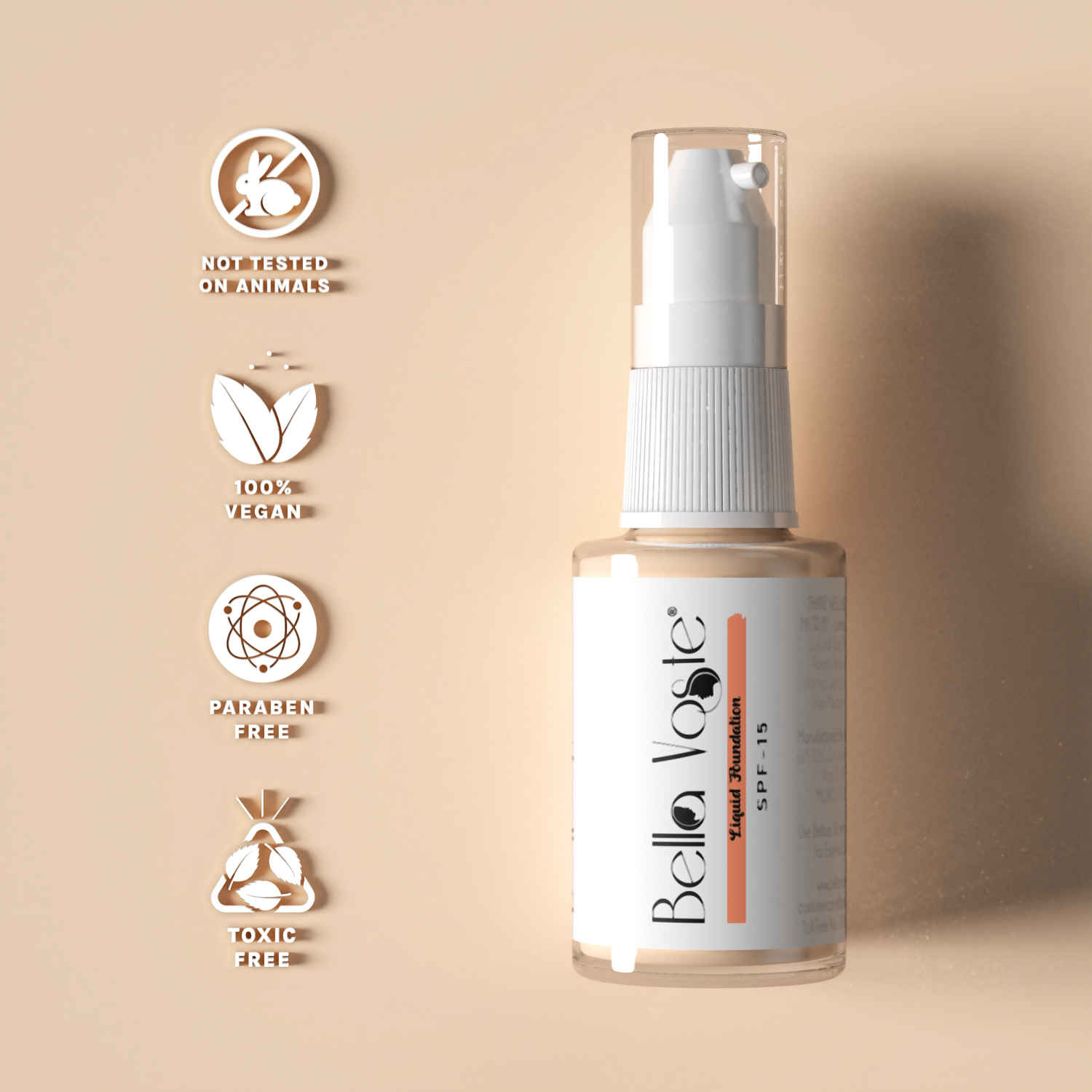 Buy Bella Voste , Liquid Foundation with SPF-15, Shade- Ivory (02) - 30 ml - Purplle