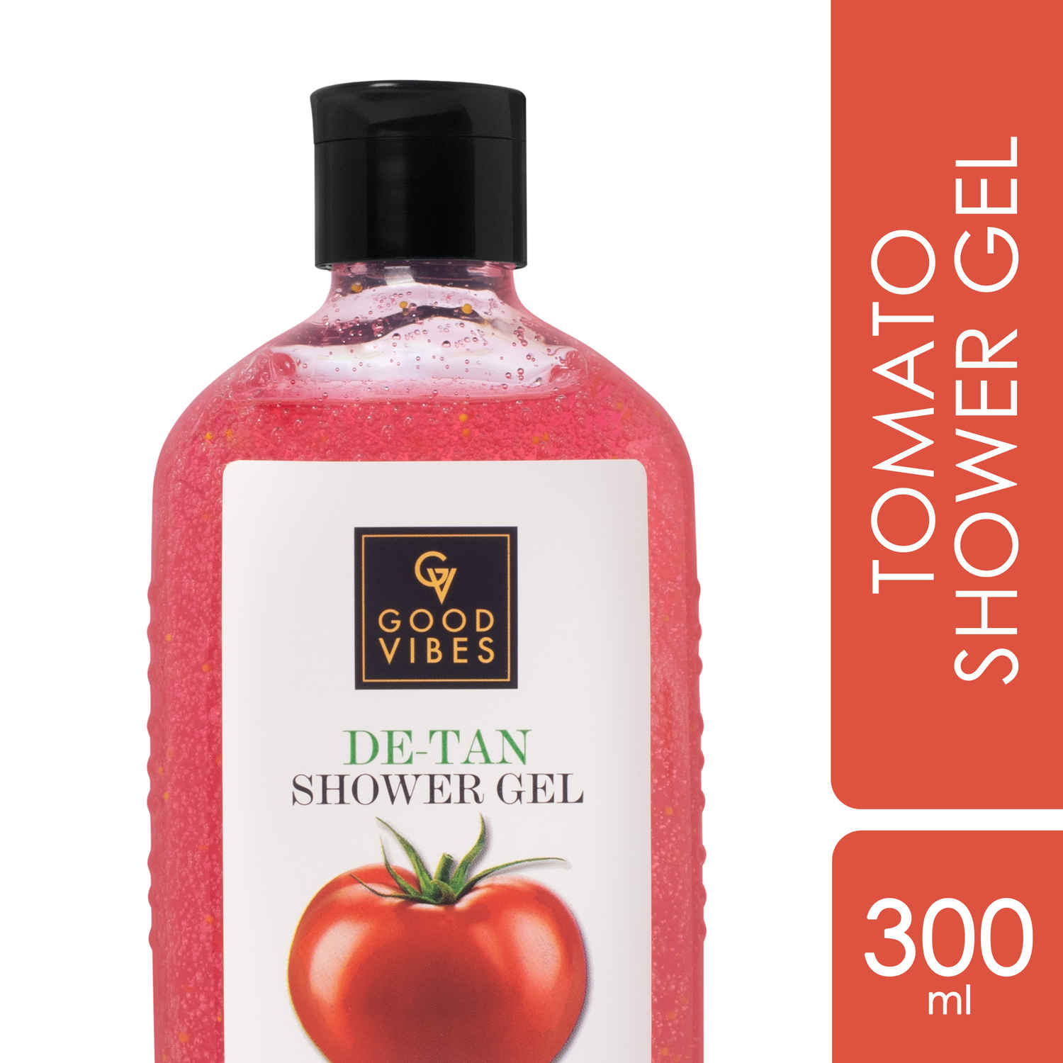 Buy Good Vibes Tomato De-Tan Shower Gel, With Rosemary Leaf Oil | Cleansing | Vegan, No Parabens, No Mineral Oil, Certified Fragrance (300 ml) - Purplle