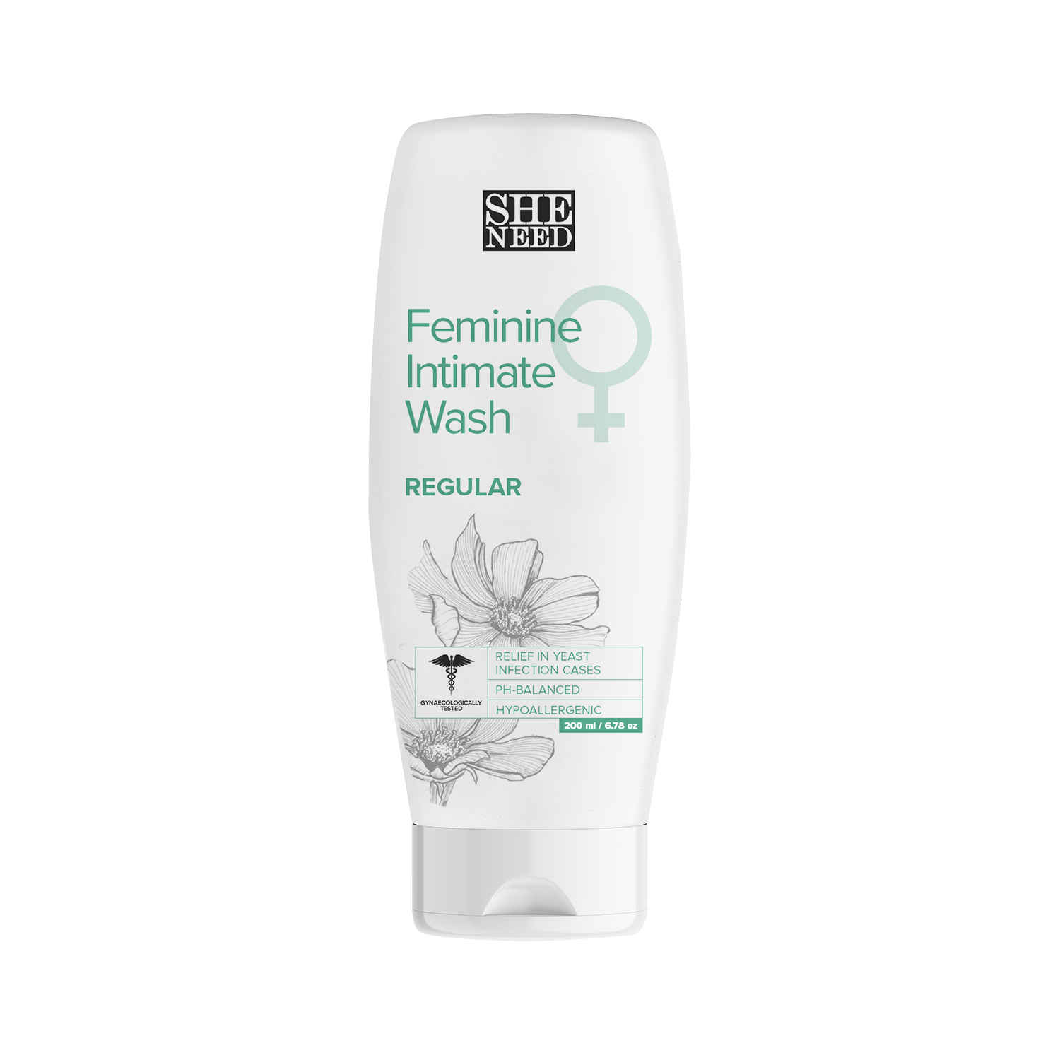 Buy SheNeed Regular Feminine Intimate Wash - Reduces Yeast Infection, Protects Against UTI And Itching With Ph-3.5. 100% Natural with Thyme Extracts And Tea Tree Oil - 200 ML - Purplle