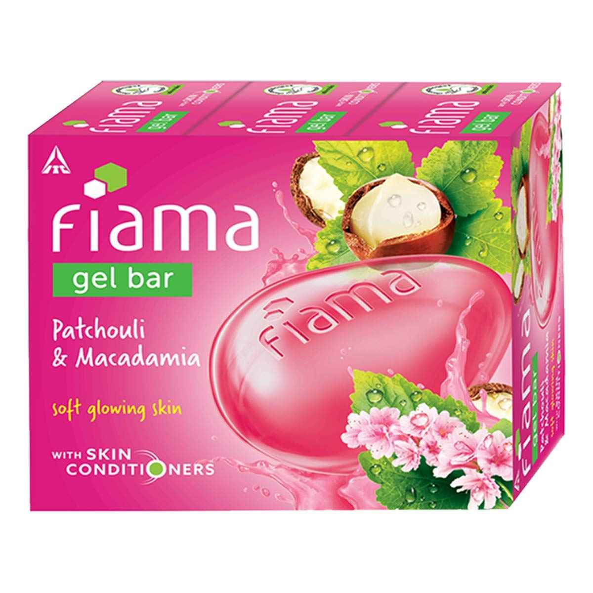 Buy Fiama Gel Bar Patchouli And Macadamia For Soft Glowing Skin, With Skin Conditioners, 125g (Pack of 3) - Purplle