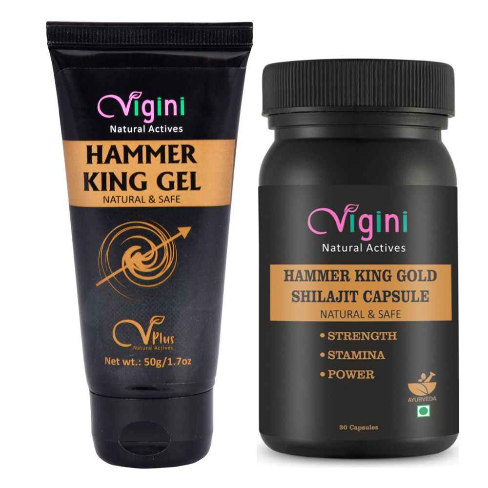Buy Vigini Gold Shillajit Long Time Strength Stamina Performance Power Booster Ayurvedic Capsule & Sexual Lube Lubricants for Men Long Lasting Effective Lubricating Water Based Titan Massage Gel - Purplle