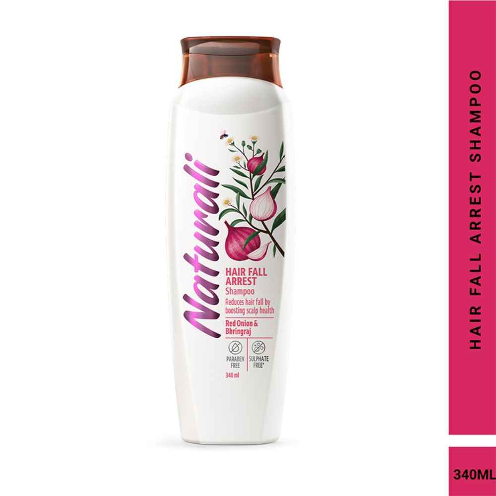 Buy Naturali Hairfall Arrest Shampoo with Red Onion & Bhringraj | Controls Hairfall | Paraben and Sulphate Free Shampoo | Hairfall Shampoo for Men & Women - Purplle