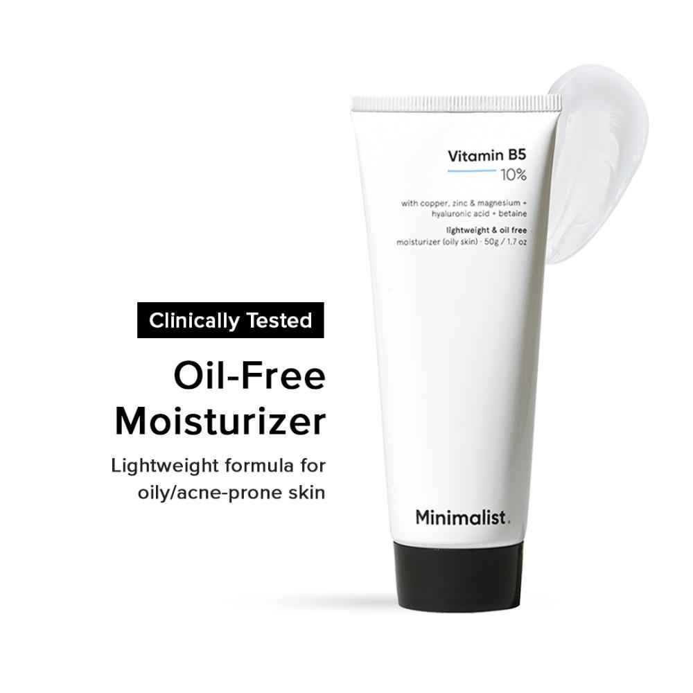Buy Minimalist 10% Vitamin B5 Oil Free Moisturizer with Zinc, Copper, Magnesium & HA for Oily skin 50 gm - Purplle