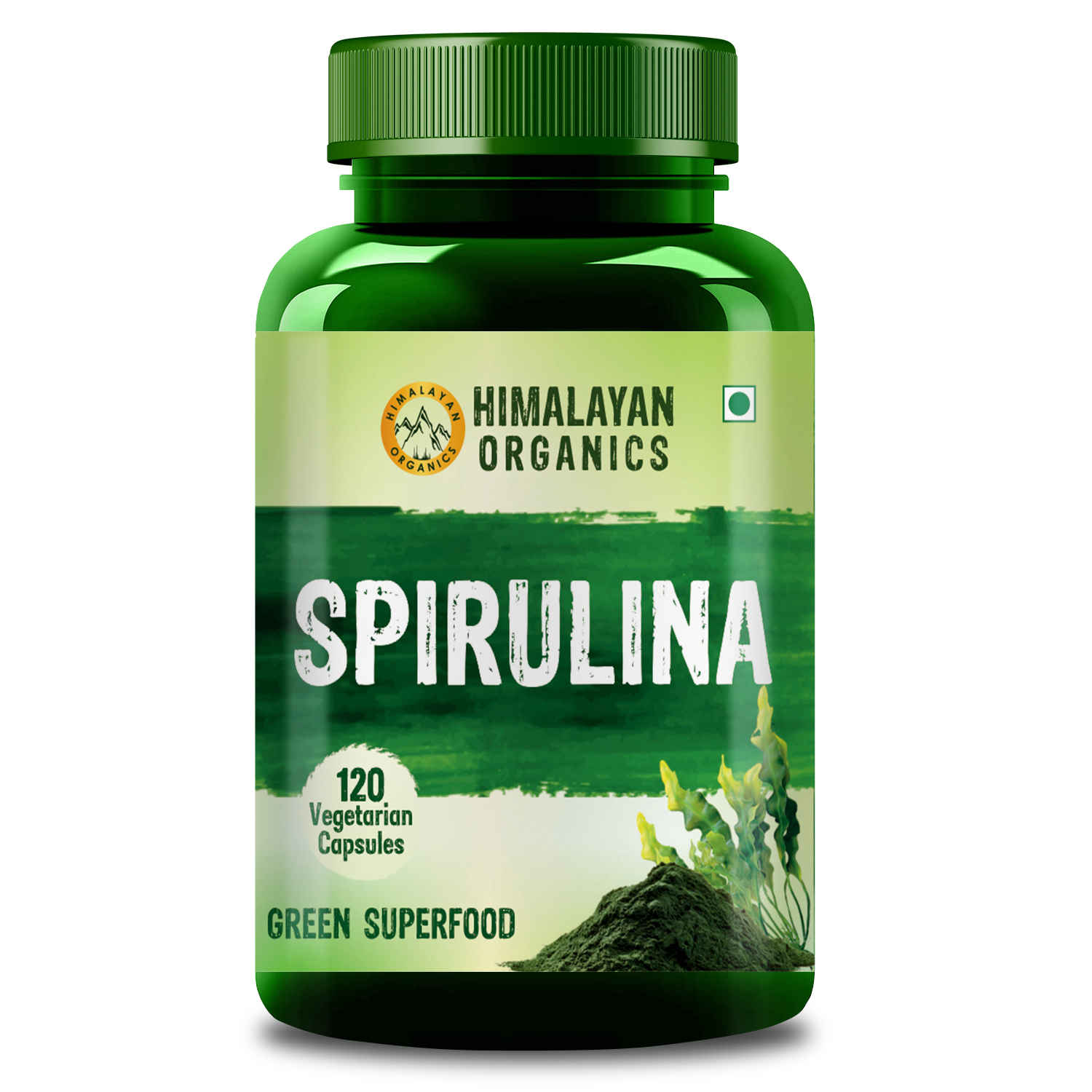 Buy Himalayan Organics Spirulina - 2000mg - 120 Veg Capsules - Purplle