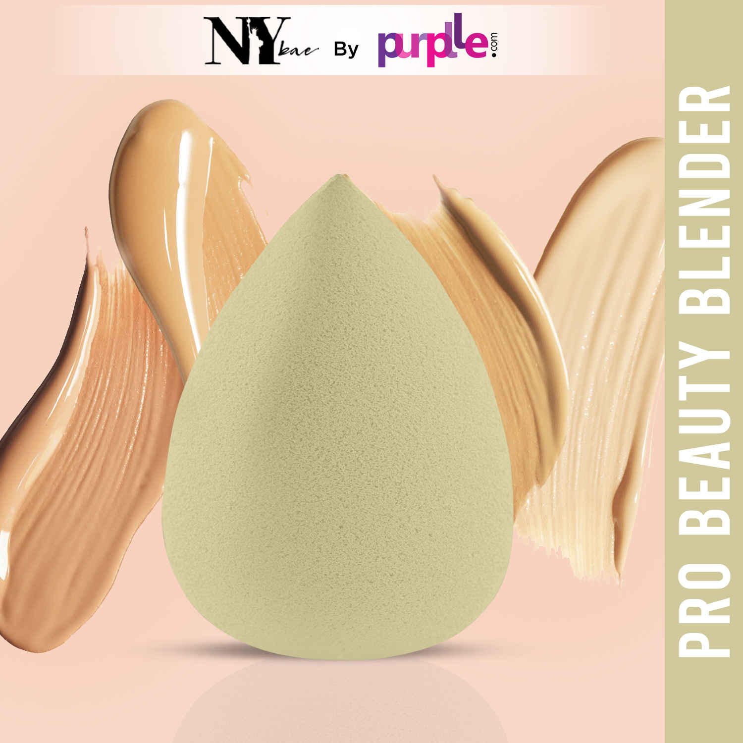 Buy NY Bae Pro Beauty Blender | Makeup Sponge | Flawless Finish | Maximum Coverage - Peach - Purplle