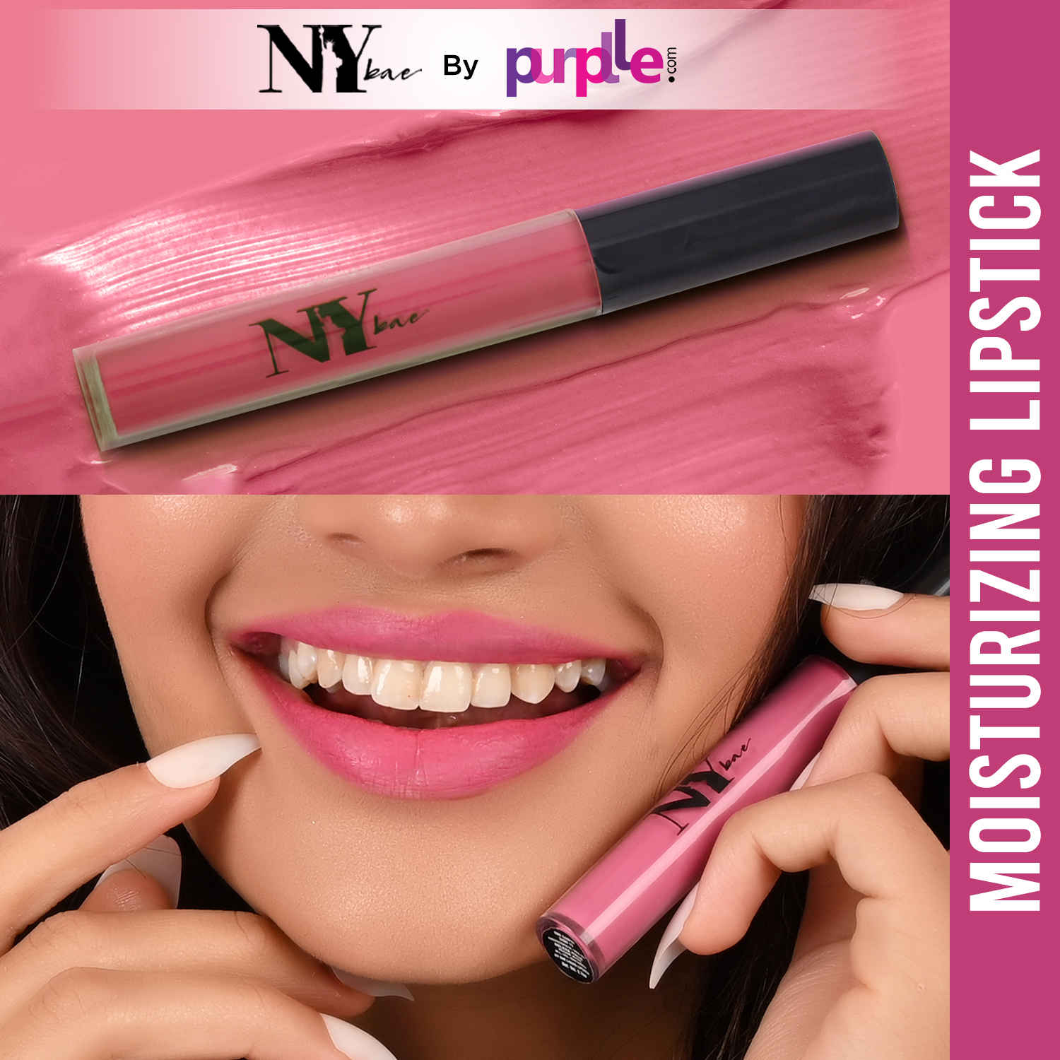 Buy NY Bae Moisturizing Liquid Lipstick - Red Carpet Babe 13 (2.7 ml) | Pink | Matte Finish | Enriched with Vitamin E | Highly Pigmented | Non-Drying | Lasts Upto 12+ Hours | Weightless | Vegan | Cruelty & Paraben Free - Purplle