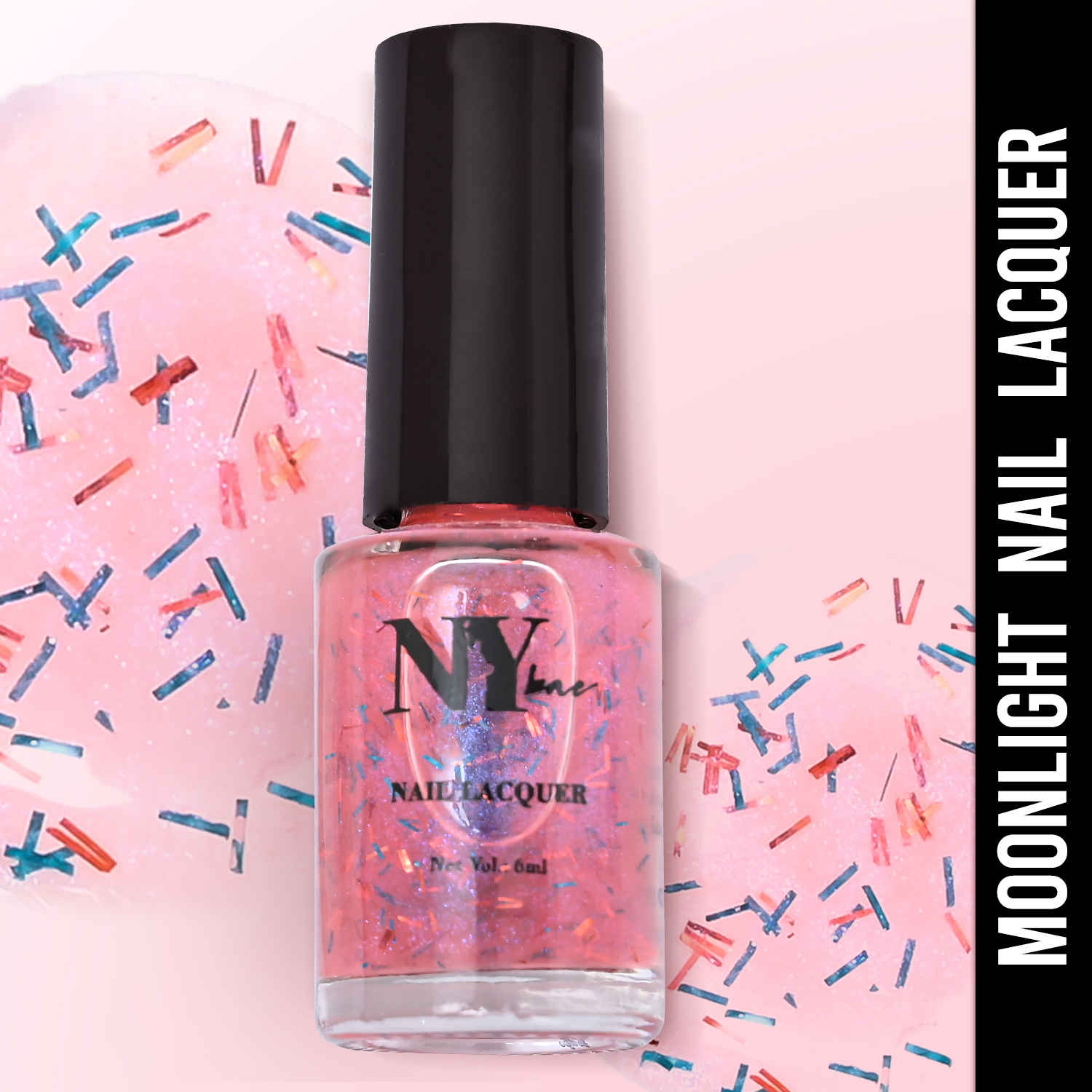 Buy NY Bae Nail Lacquer, Glitter | Shimmer Paint | Chip Resistant Polish | Highly Pigmented | Pink - Liberty Lady Moonlight 21 (6 ml) - Purplle