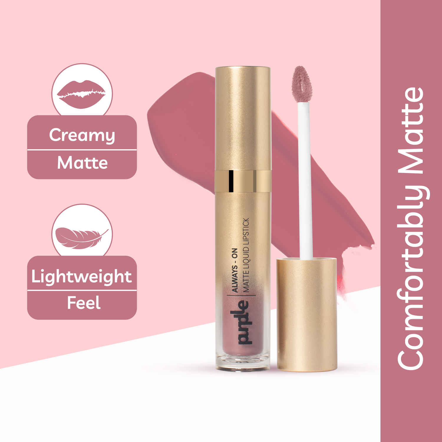 Buy Purplle Always - On Matte Liquid Lipstick - Grape Escape 03 (6.5 ml) - Purplle