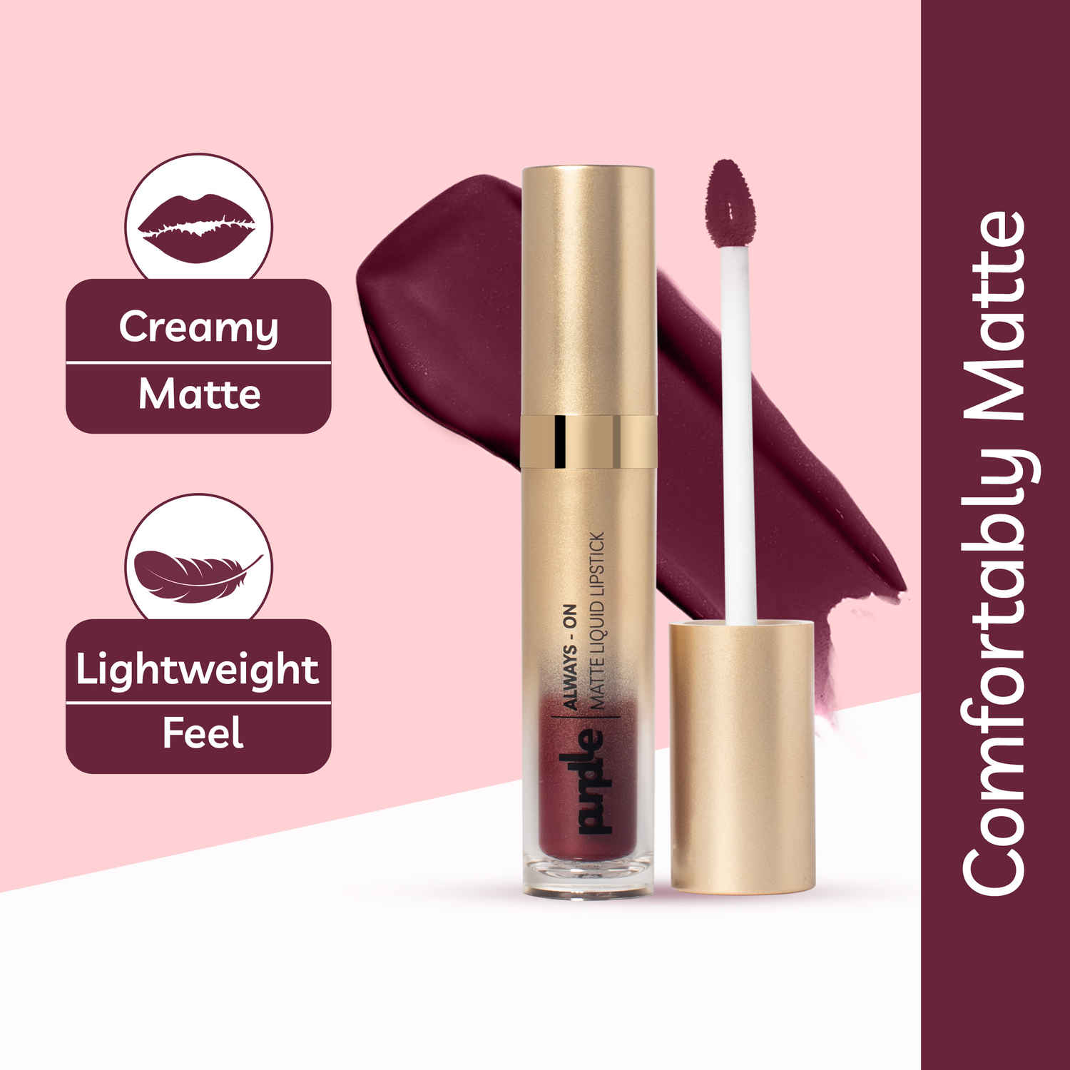 Buy Purplle Always - On Matte Liquid Lipstick - Plum Perfection 13 (6.5 ml) - Purplle