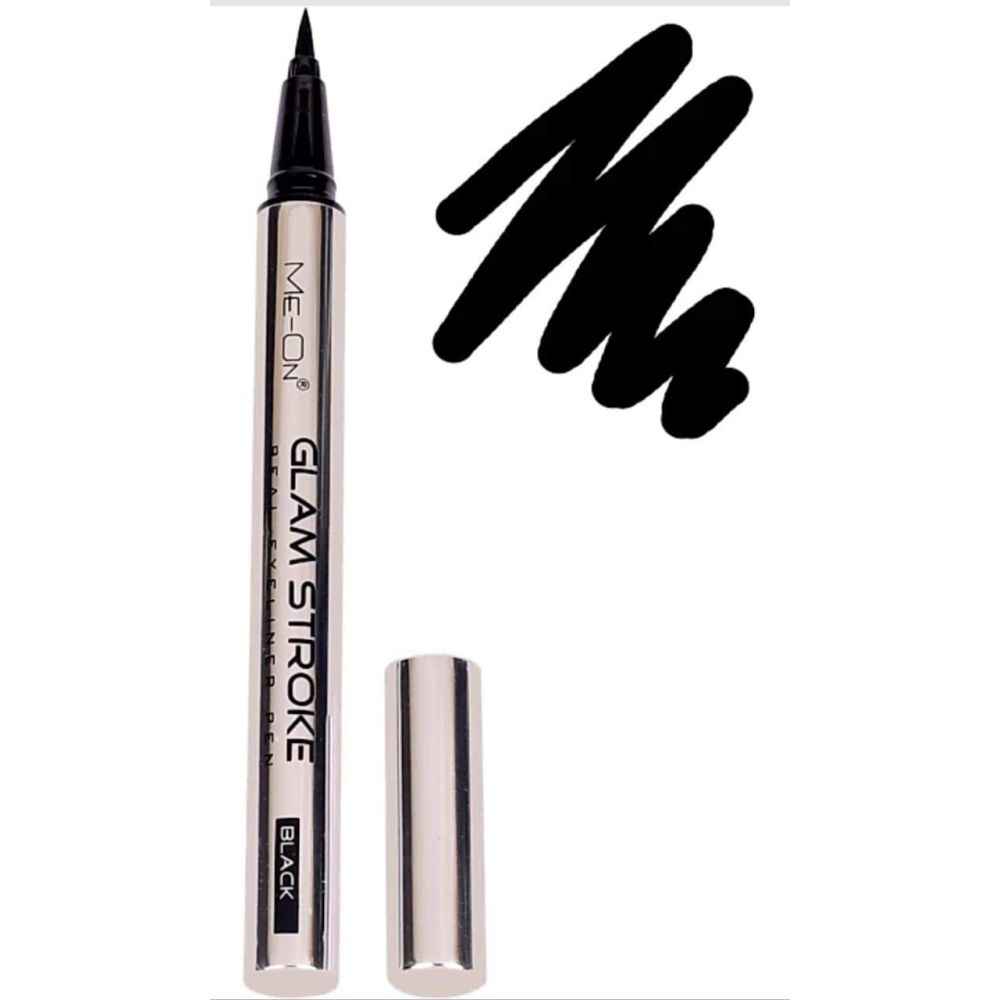 Buy Me-On Glam Stroke 24H Stay Waterproof Ultra Intense Real Black Color Eyeliner Pen - Purplle