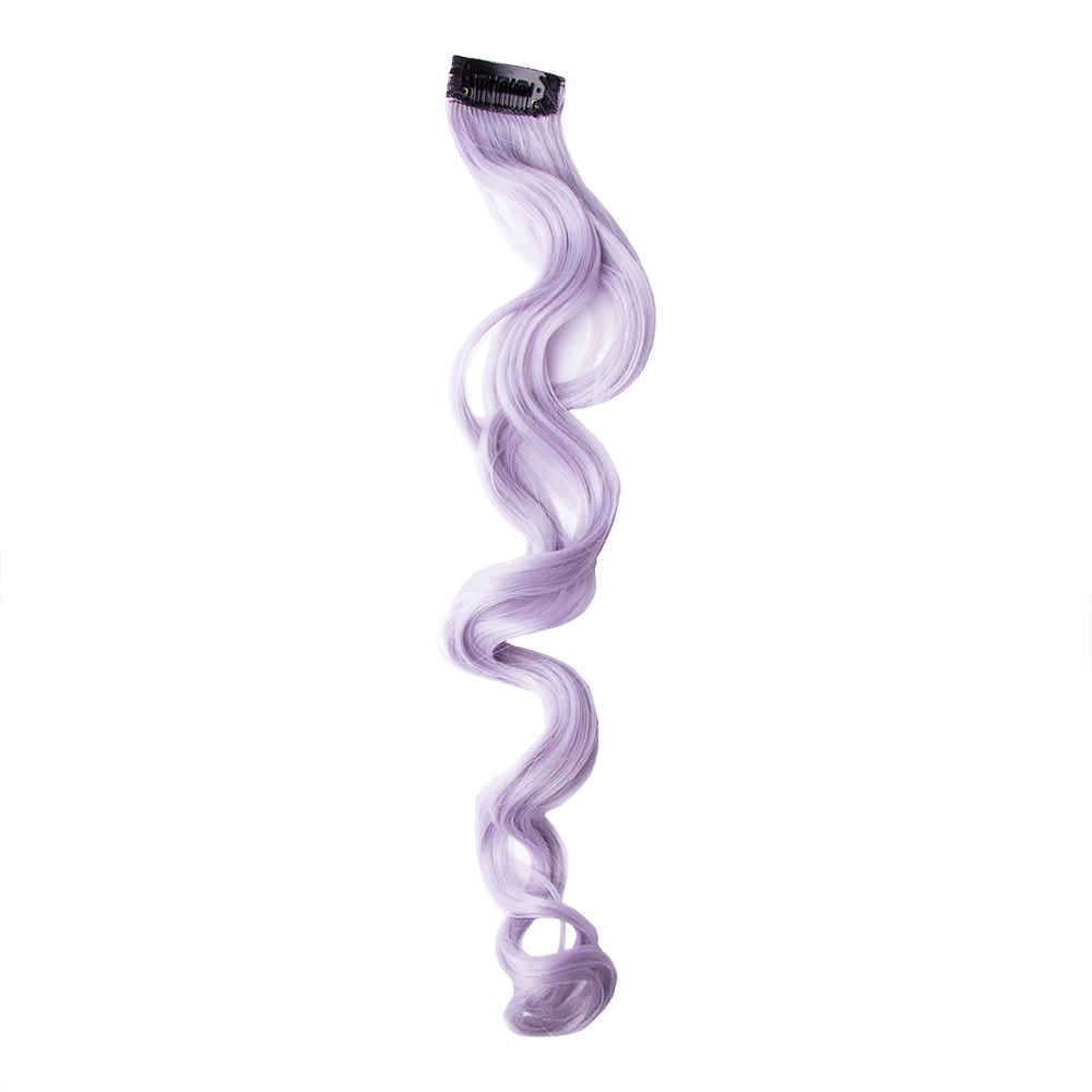 Buy STREAK STREET OPERA MAUVE CURLY CLIP-ON STRANDS - Purplle