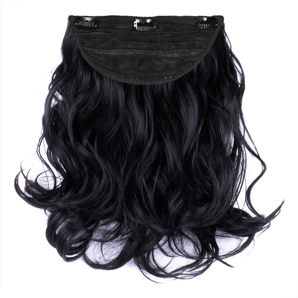 Buy STREAK STREET CLIP-IN 18" FULL-WAVY JET BLACK HAIR EXTENSIONS - Purplle