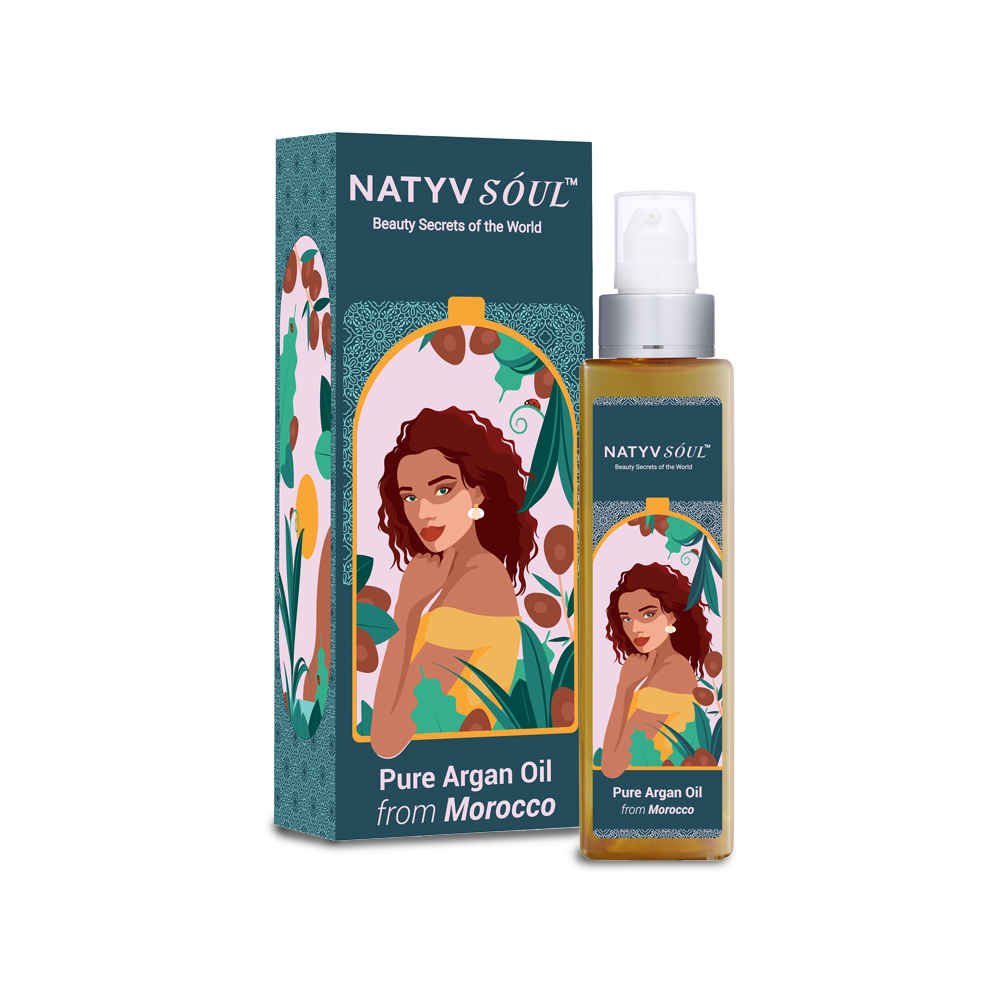Buy Natyv Soul Pure Argan Oil from Morocco|Cold Pressed from Moroccan Argan Kernels|Reduces Frizz |100 ml  - Purplle