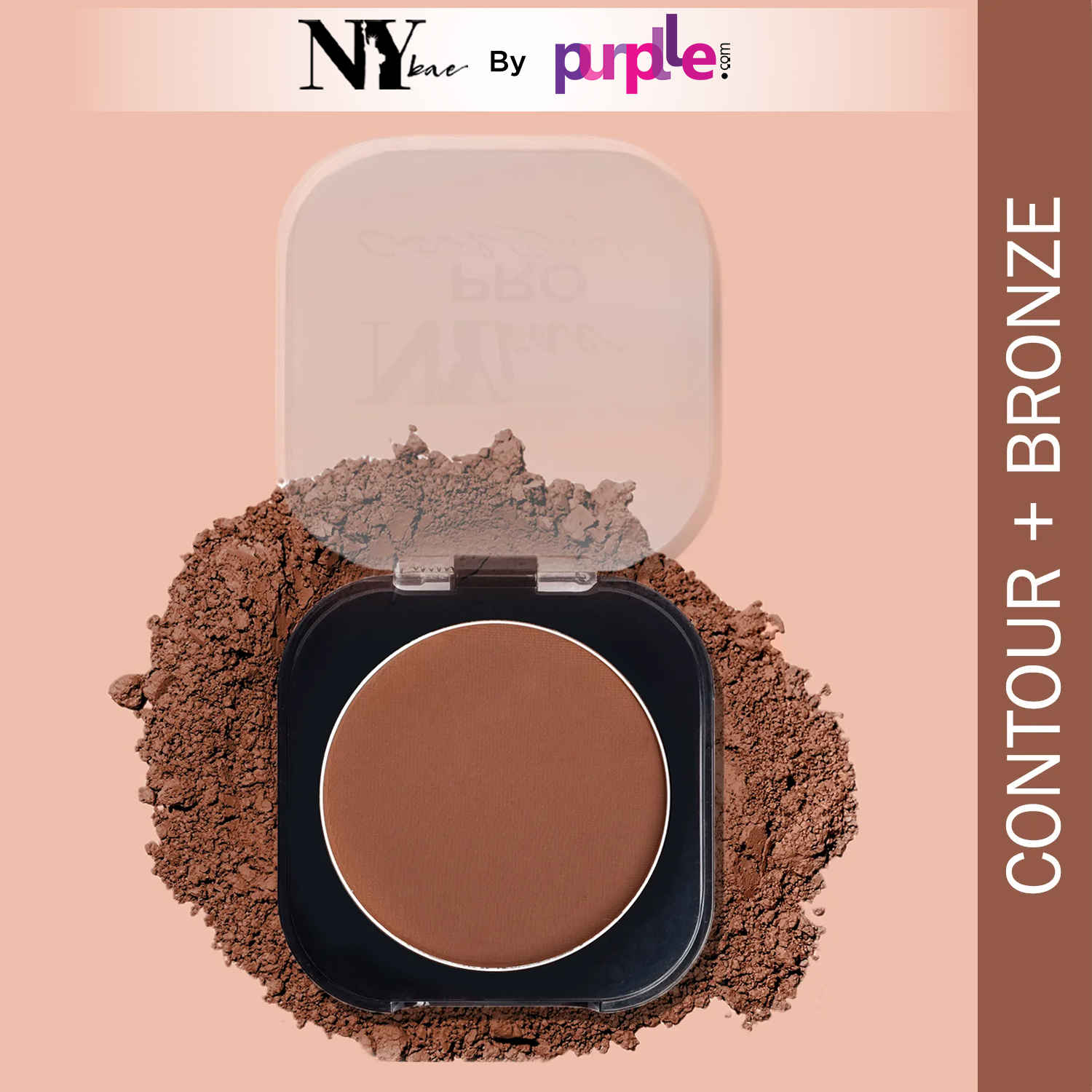 Buy NY Bae Pro Contour & Bronze - Deep Brown 01 (4 gm) | 2 In 1 Powder | With Almond Oil & Vitamin E | Rich Colour | Super Blendable | Travel Friendly - Purplle