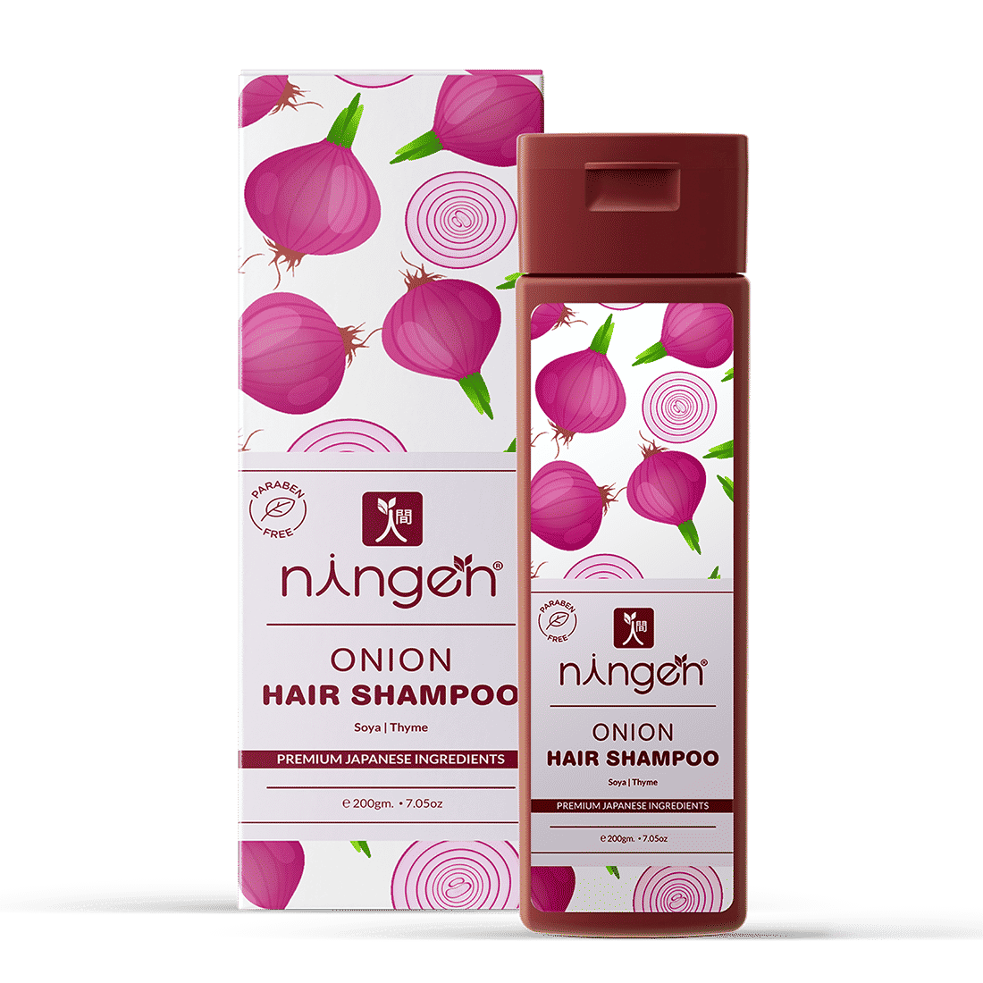 Buy Ningen Onion Hair Shampoo I Contains Soya and Thyme I Dermatologically Tested, Paraben Free I Helps Reduce Hair Fall & Dandruff, Promotes Hair Growth I(200 g) - Purplle