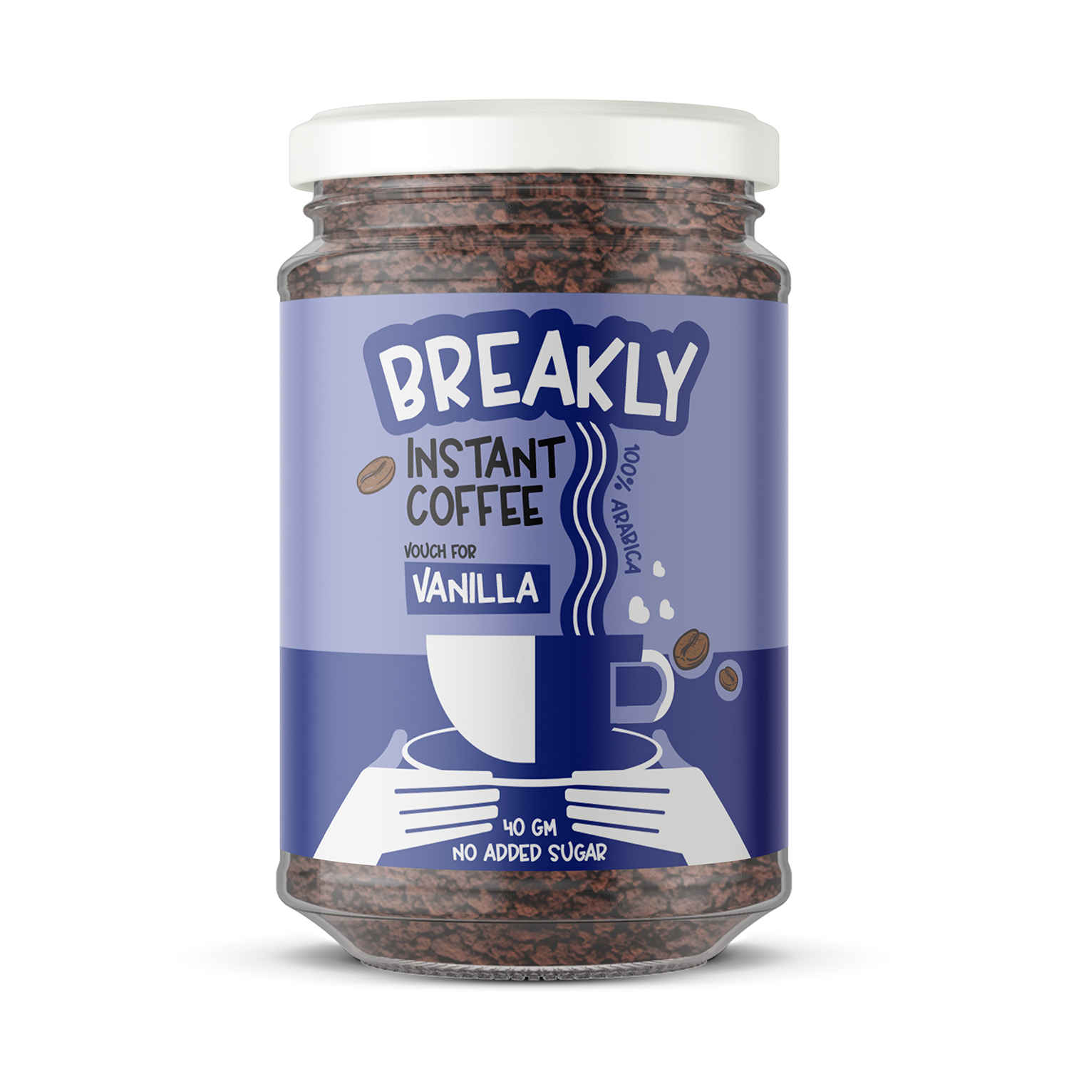Buy Breakly Instant Coffee Powder| Rich Vanilla Flavour |Intense and Smooth| Perfect Blend |100% Premium Arabica | 40g Glass Jar - Purplle