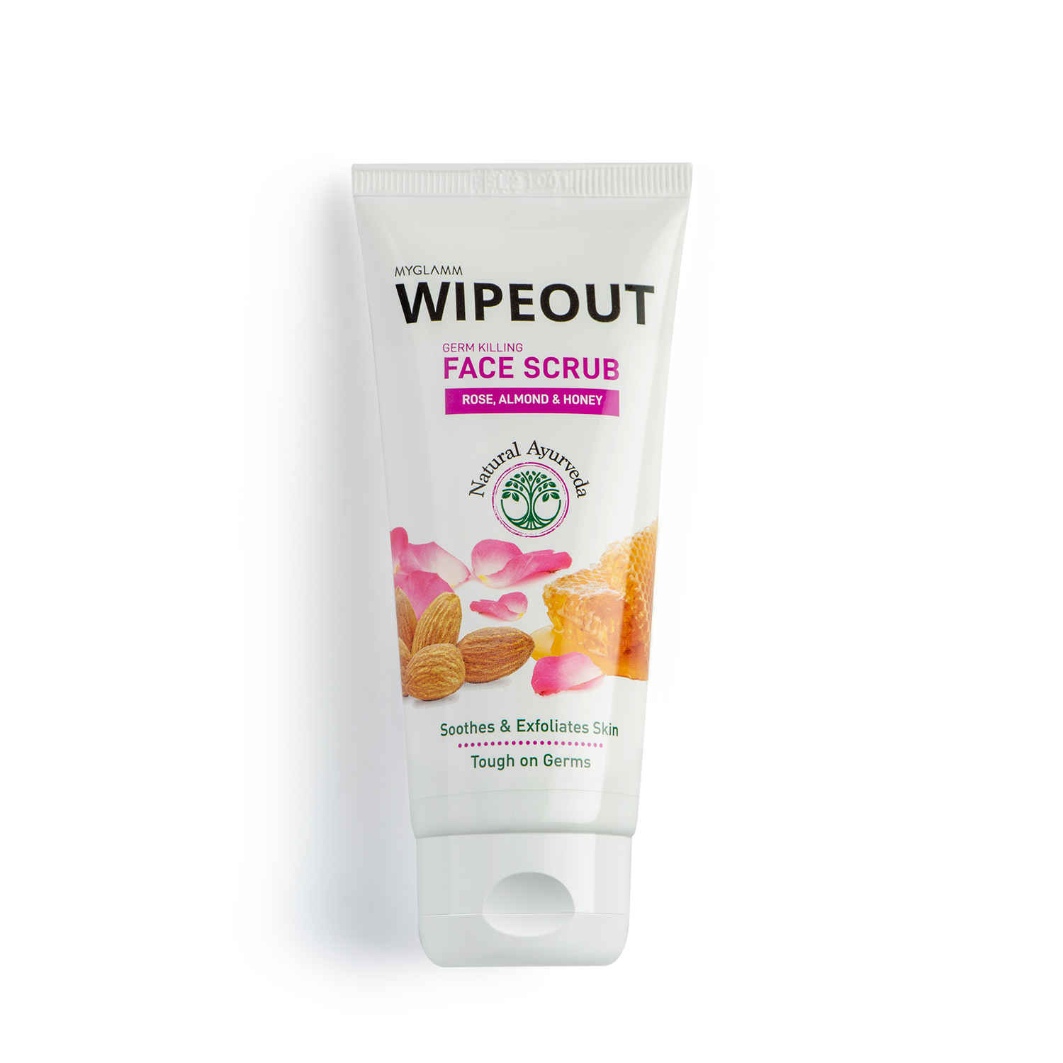 Buy MyGlamm Wipeout Germ Killing Face Scrub-Rose, Almond & Honey-60gm - Purplle