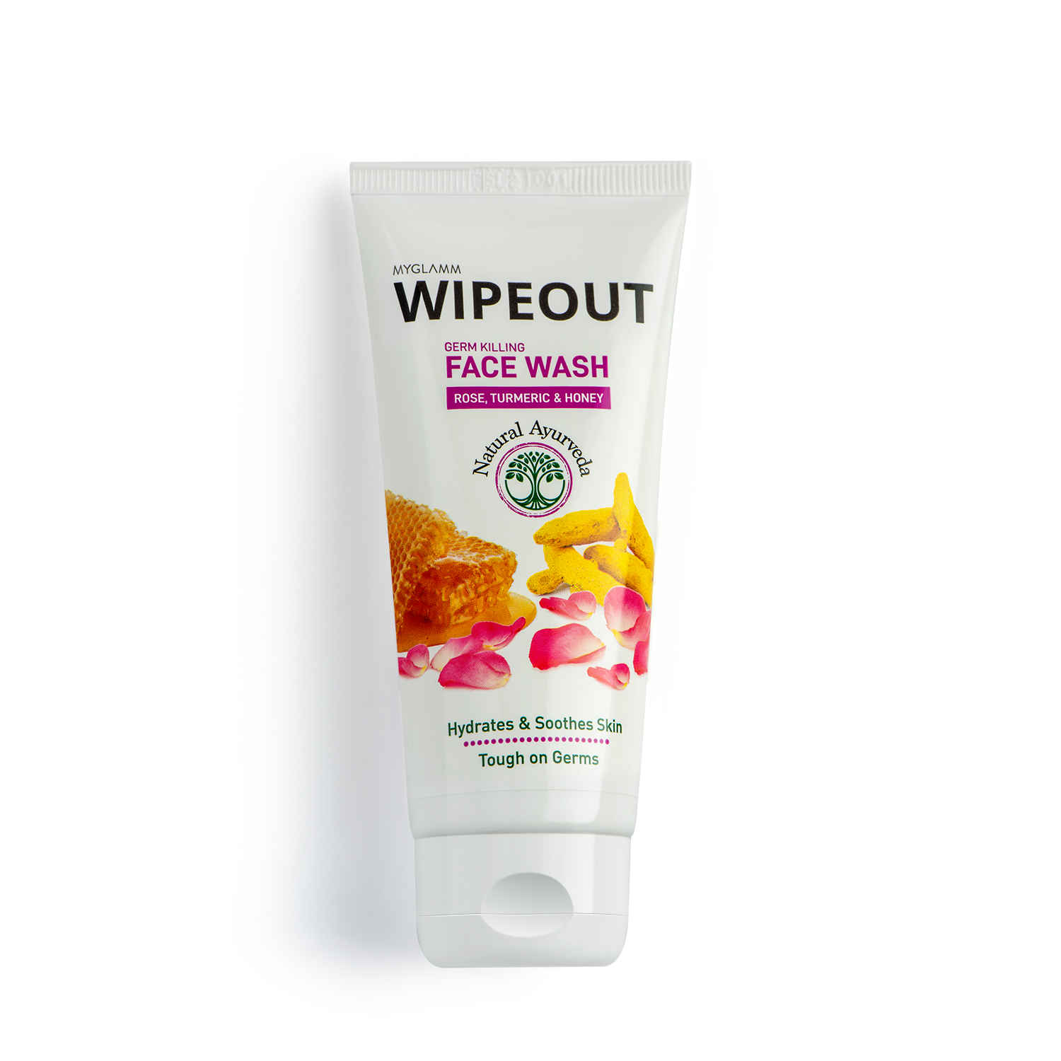 Buy MyGlamm Wipeout Germ Killing Face Wash-Rose, Turmeric & Honey-60gm - Purplle