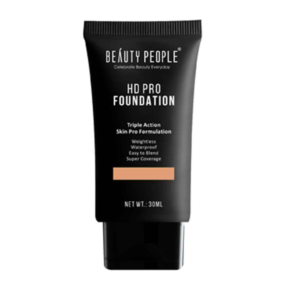 Buy Beauty People HD PRO Foundation 01 Dark Beige - Purplle