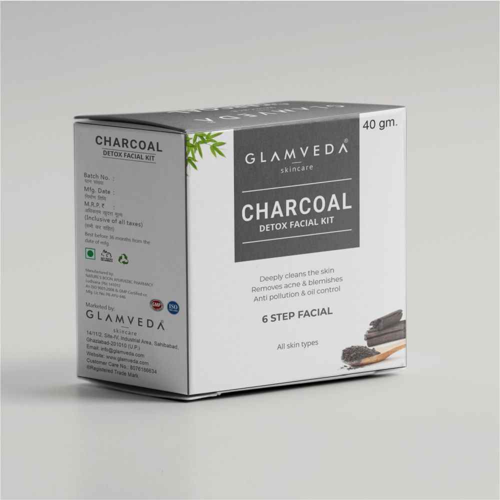 Buy Glamveda Charcoal Detox Facial Kit 40 gm - Purplle