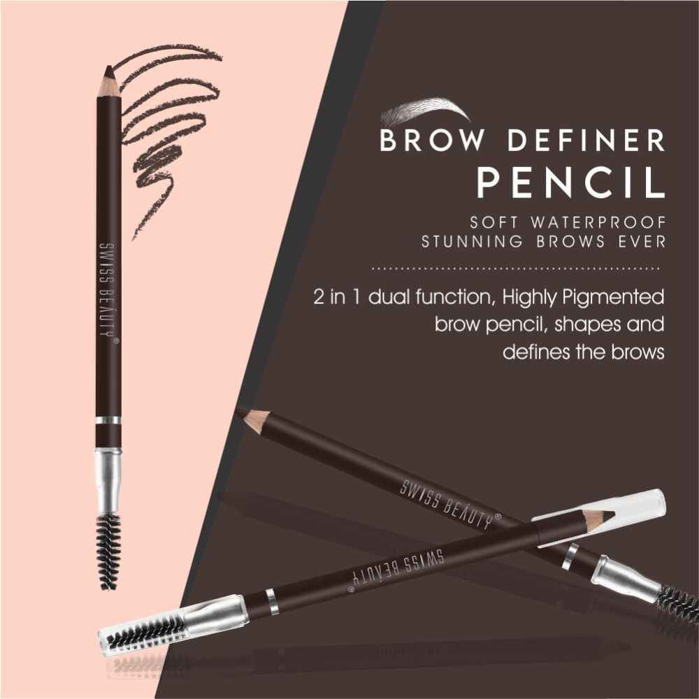 Buy Swiss Beauty Brow Definer Pencil - 02 Coco Brown - 2 - 1.5 gm - Purplle