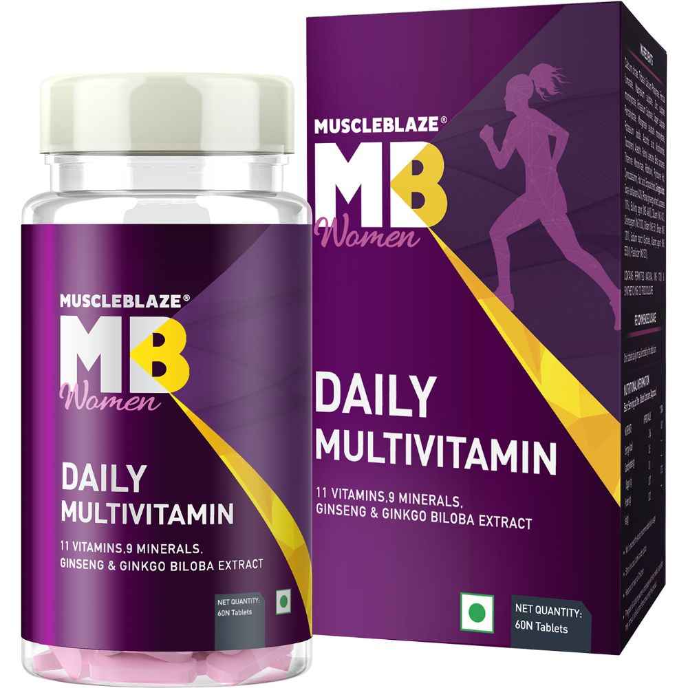 Buy MuscleBlaze Daily Multivitamin for Women, 60 Capsules - Purplle