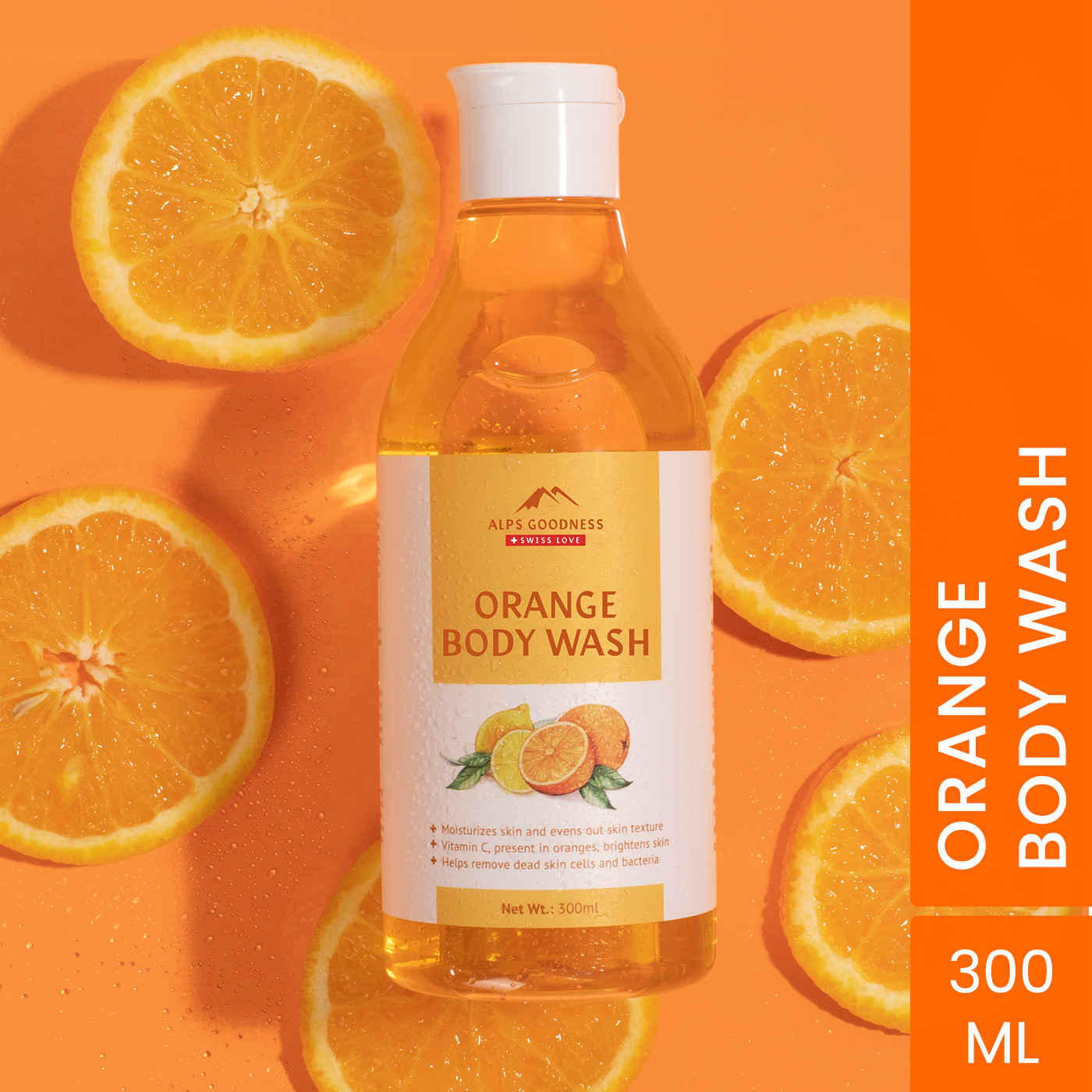 Buy Alps Goodness Orange Body Wash (300 ml)| Orange Shower Gel| Best Body Wash| Body Wash for Oily Skin| Alps Goodness Body Wash - Purplle