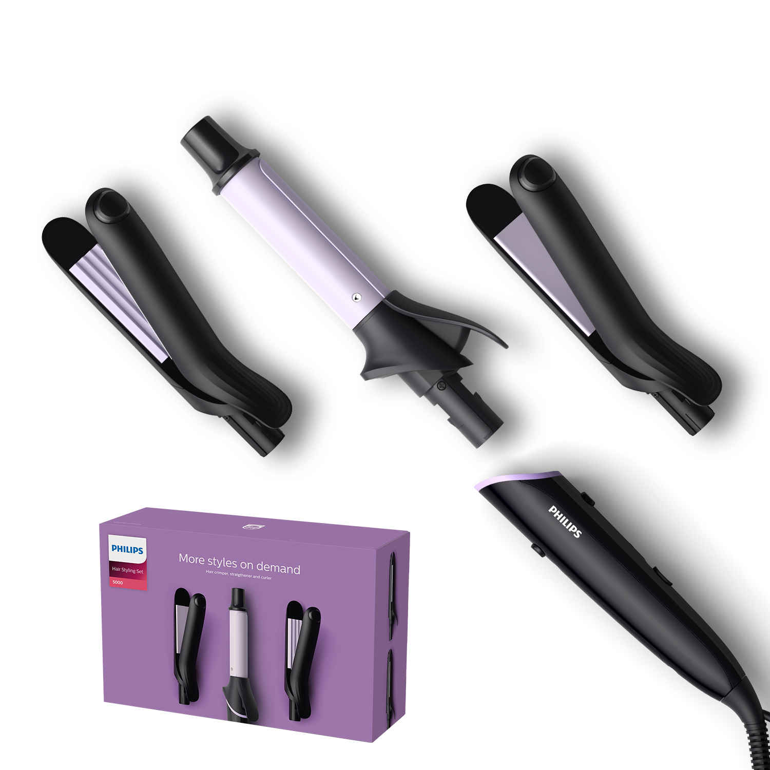 Buy Philips BHH816/00 Crimp, Straighten or Curl with the single tool, quickly and without fear of heat damage - Purplle
