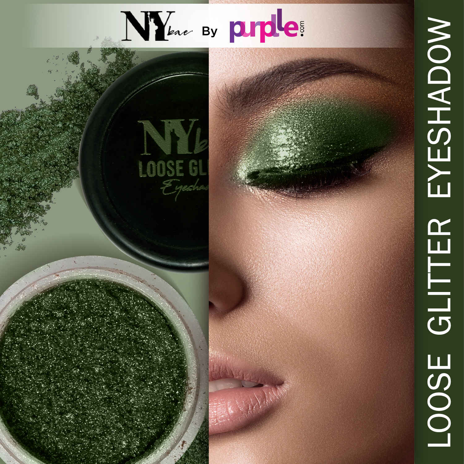 Buy NY Bae Loose Glitter Eyeshadow - Light Green 07 (2 g) | Loaded With Oils & Fruit Extract | Rich Colour | Long lasting | Easy To Use | Cruelty Free - Purplle