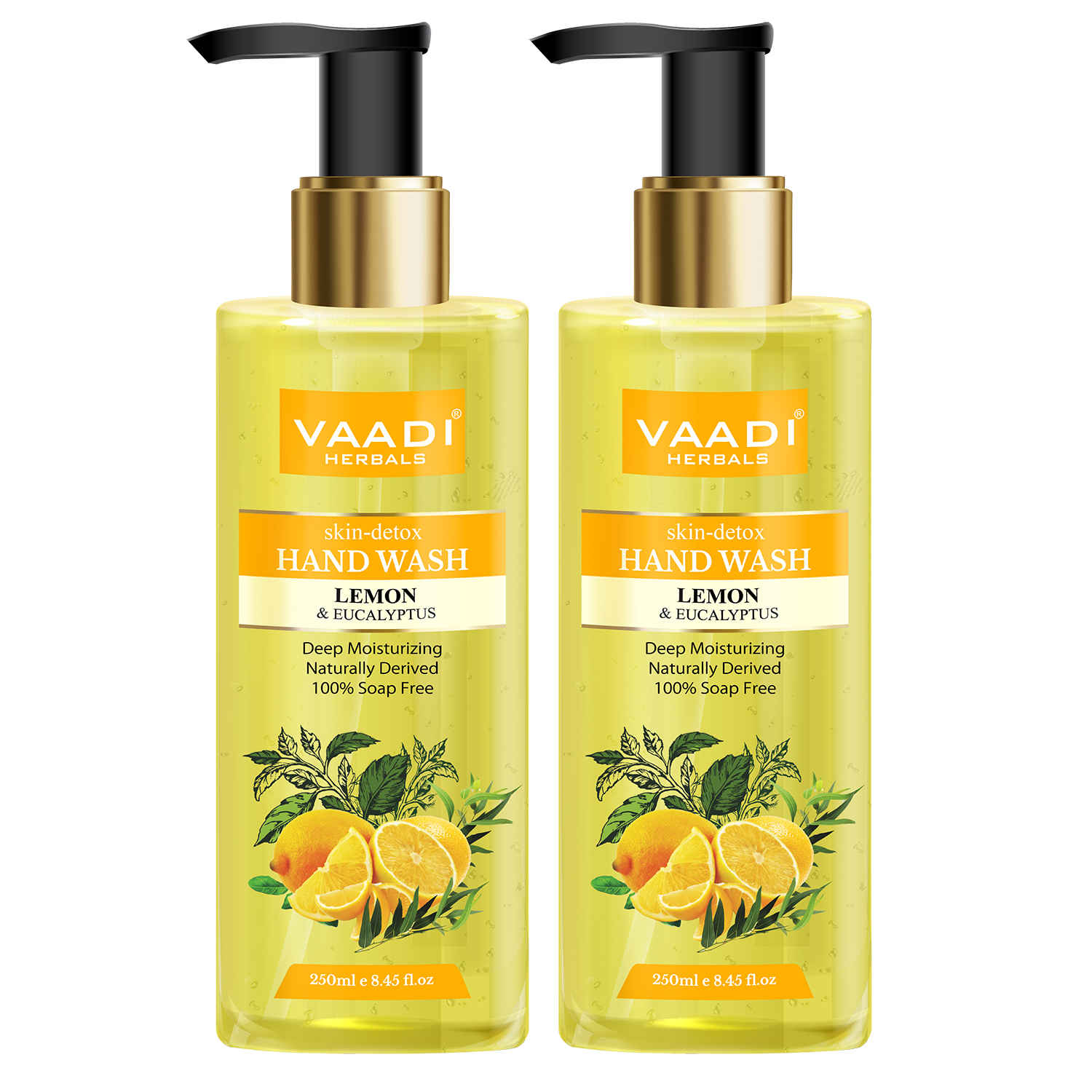 Buy Vaadi Herbals Pack of 2 Skin-Detox Lemon & Eucalyptus Hand Wash (250 ml x 2) - Purplle