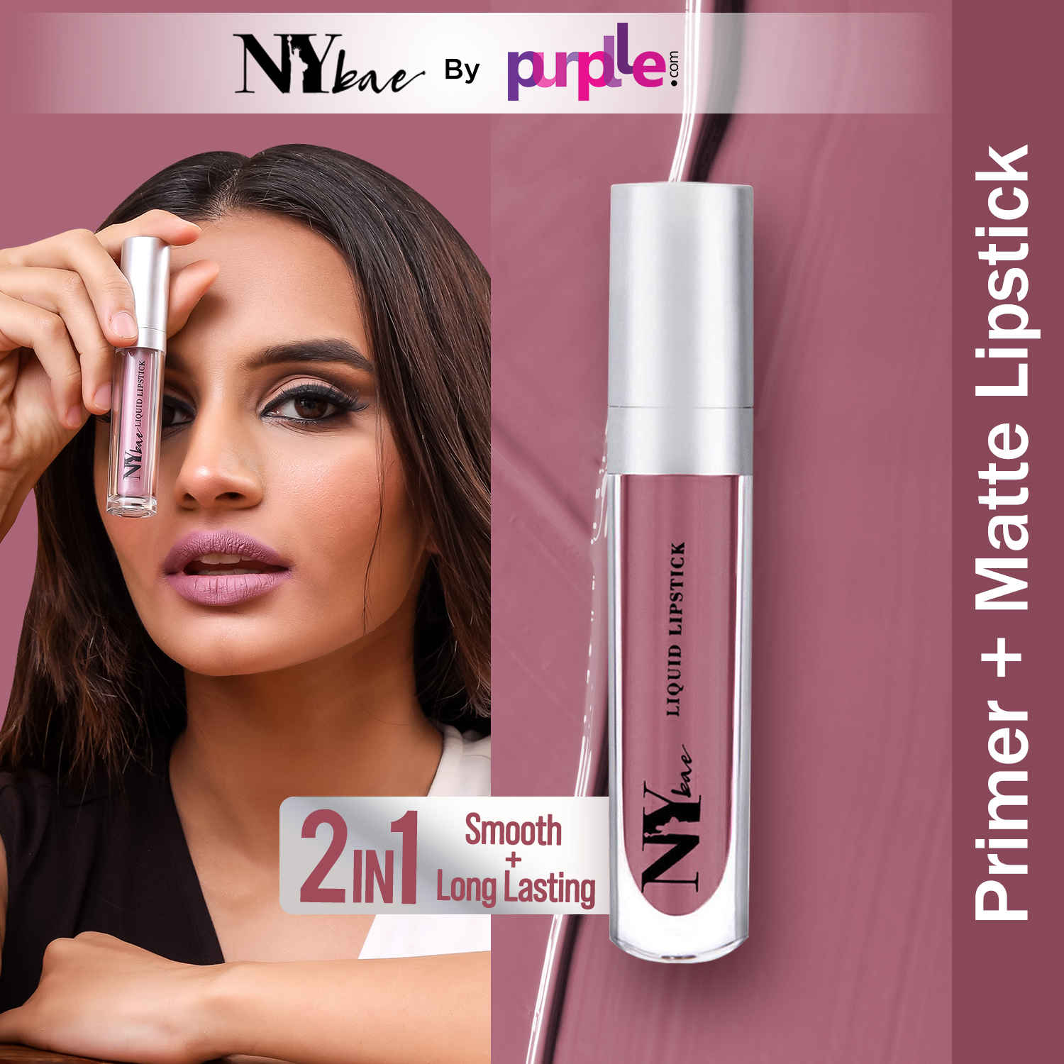 Buy NY Bae Confessions Liquid Lipstick | Lip & Cheek Tint | Mauve Lipstick | Matte Finish | Long Lasting - Her Wonderland 7 (4.5 ml) - Purplle