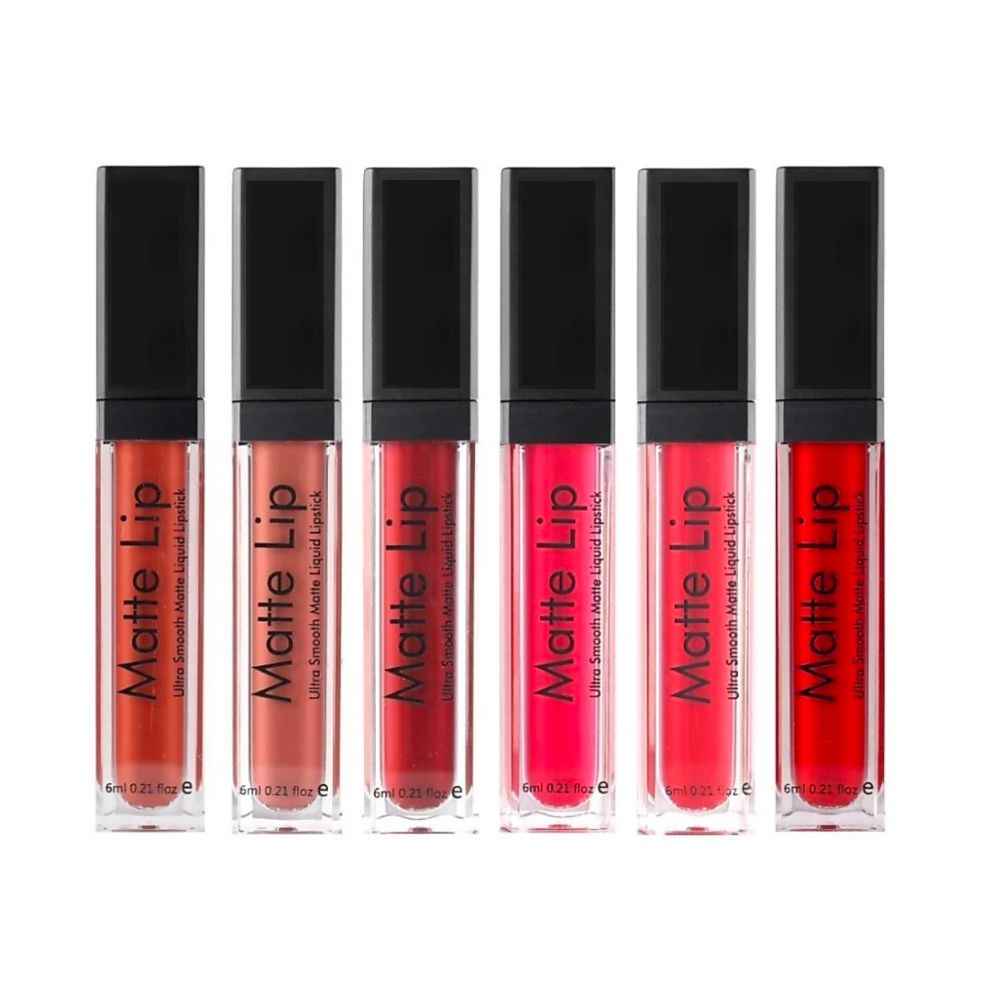 Buy Pack of 6 Multicolor Professional Long Stay Matte Lip Color - Purplle