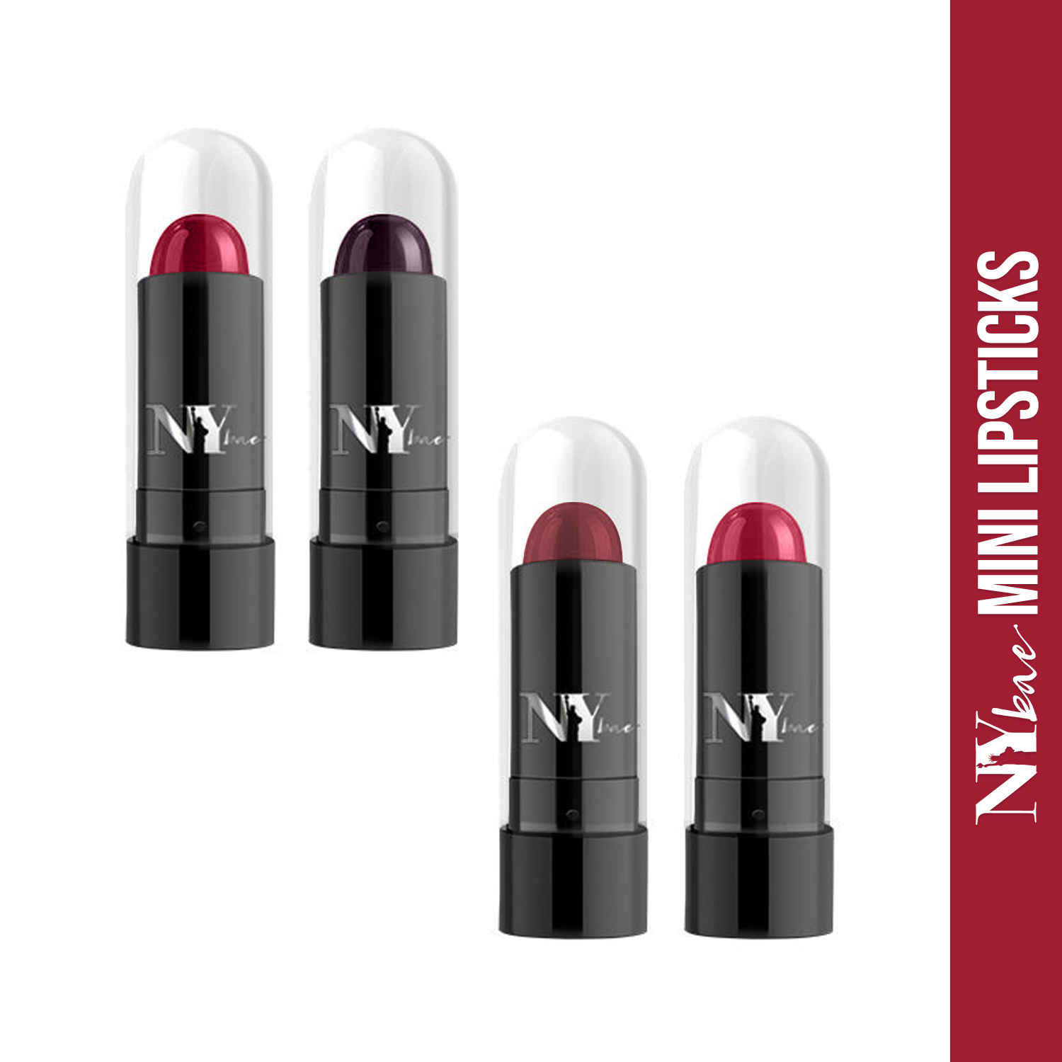 Buy NY Bae Argan Oil Infused Mini Lipstick, Runway, For Fair Skin - Haute Beauty, Set of 4 Mini Lipsticks, Kit 4 (1.4 g X 4) - Purplle