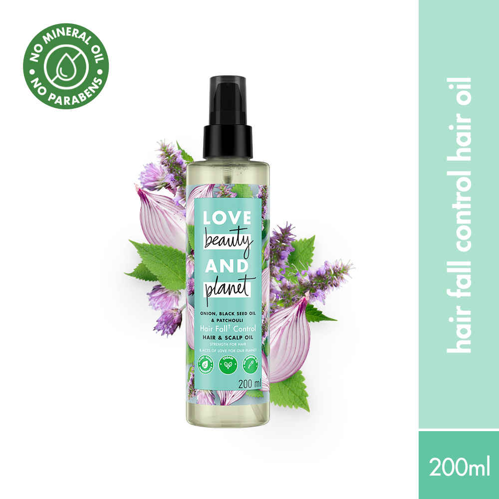 Buy Love Beauty Planet Onion Black Seed & Patchouli Hair Oil, 200 ml - Purplle
