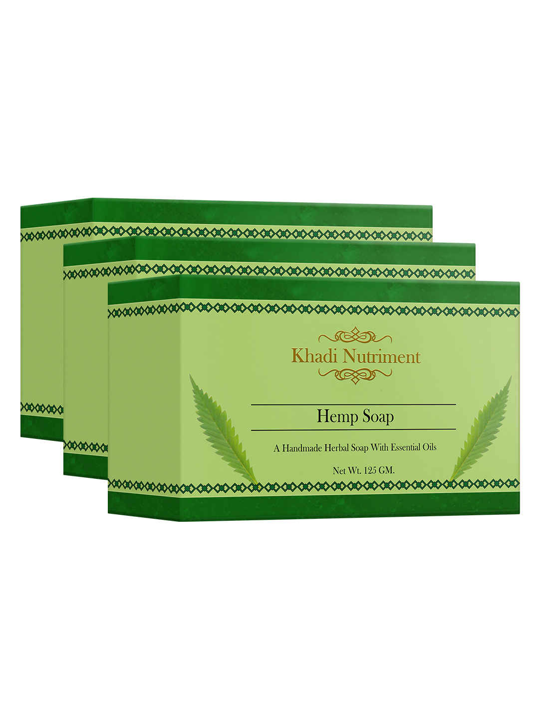 Buy Khadi Nutriment Hemp Soap,125 gm (Pack of 3) - Purplle