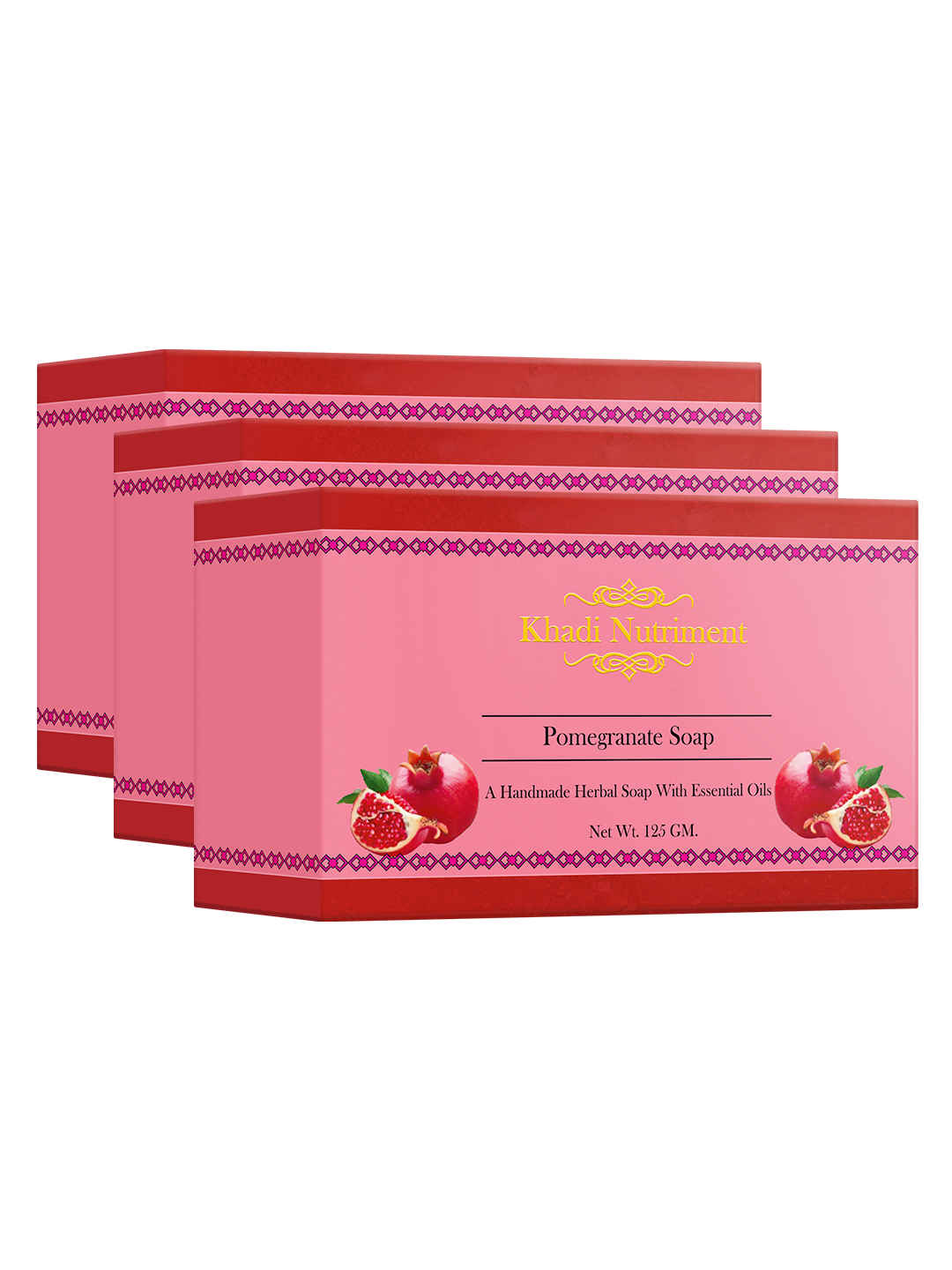 Buy Khadi Nutriment Pomegranate Soap,125 gm (Pack of 3) - Purplle